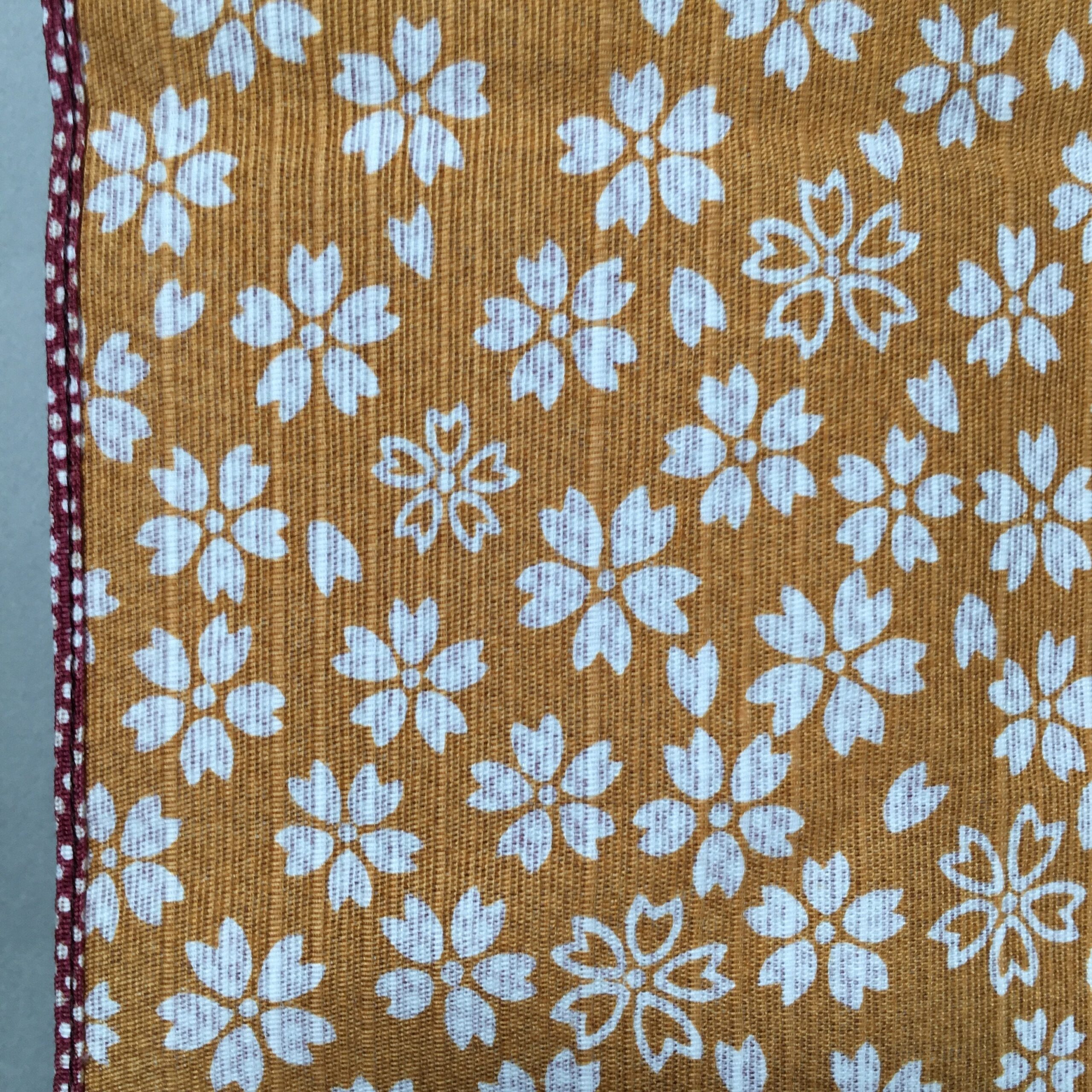 Japanese Wrap Cloth Furoshiki Fabric Cotton Red Orange Reversible FU166