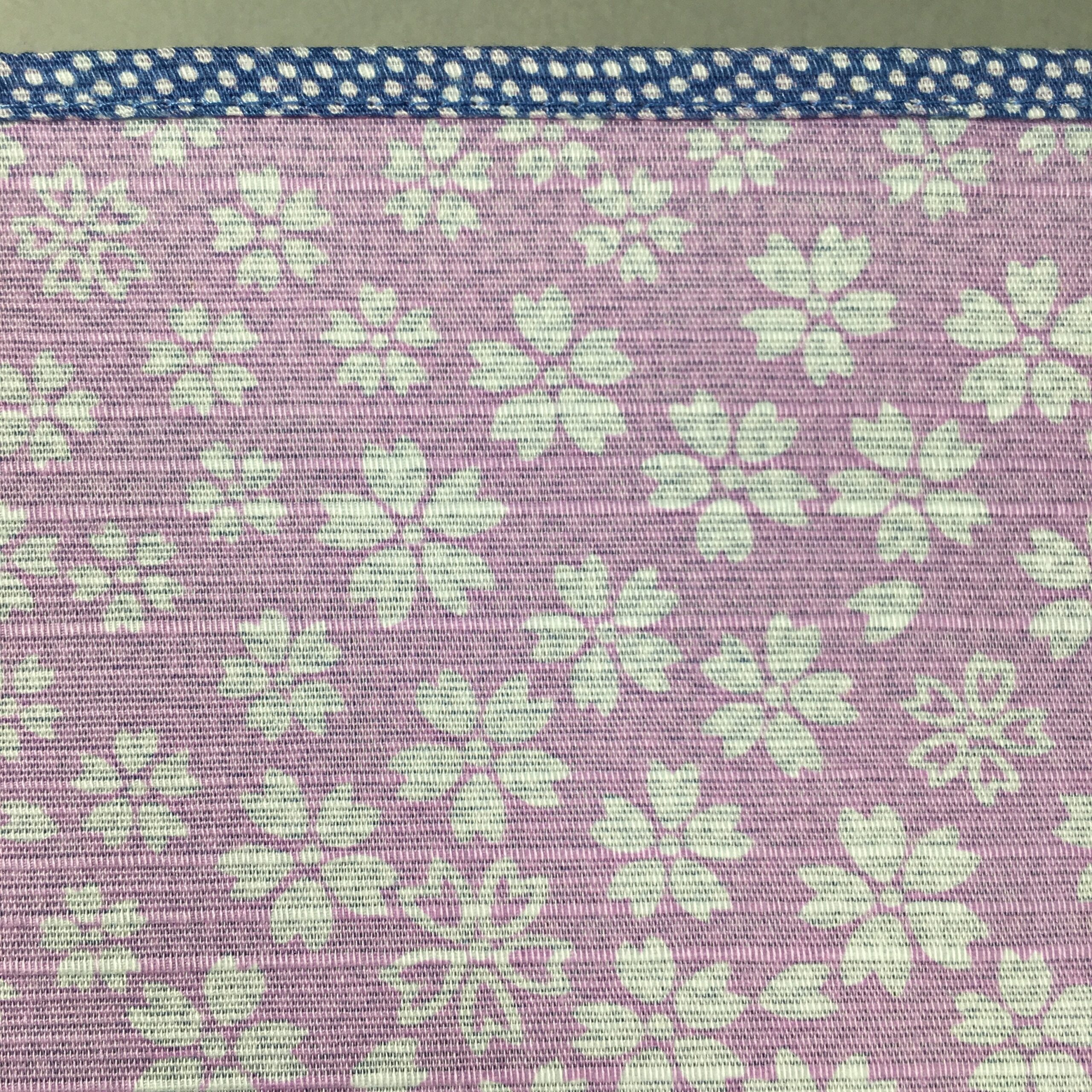 Japanese Wrap Cloth Furoshiki Fabric Cotton Reversible Blue Purple flower FU182