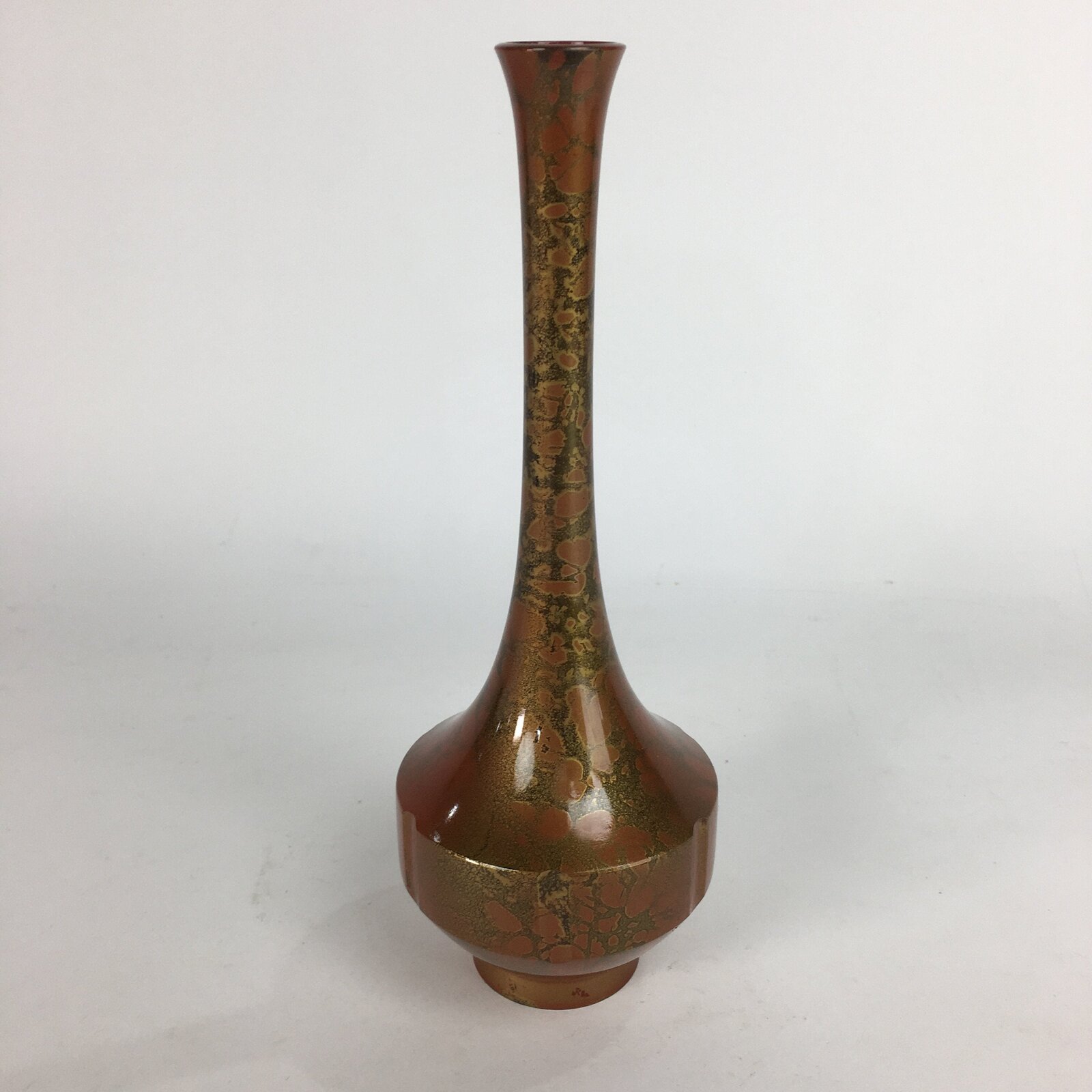 Japanese Yamagata Pref. Copper Flower Vase Vtg Cast Metal Kabin Ikebana Gold FV9