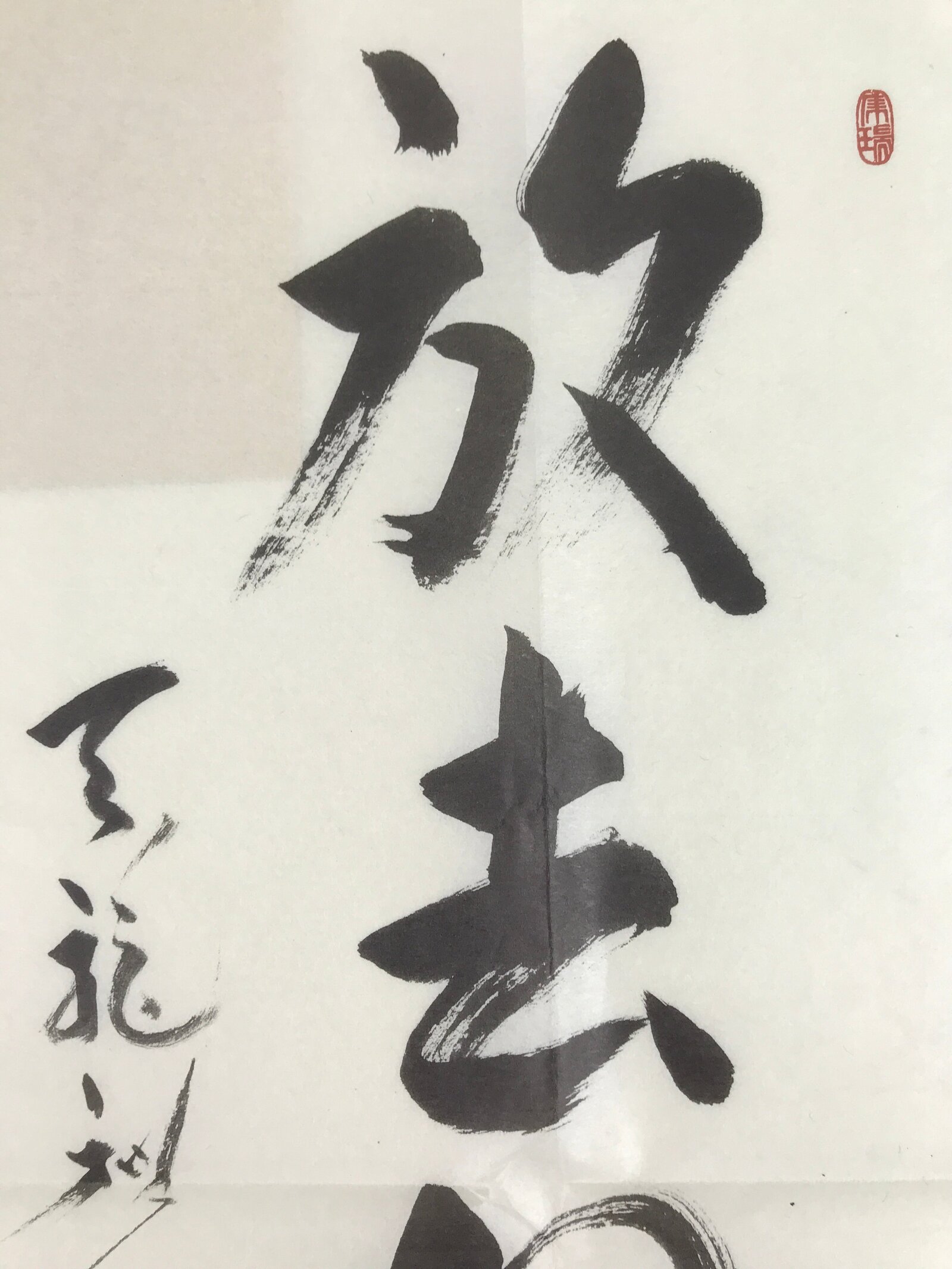 Japanese Zen Calligraphy Hirata Seiko Hokyo Shurai Chagake Kakejiku FL360