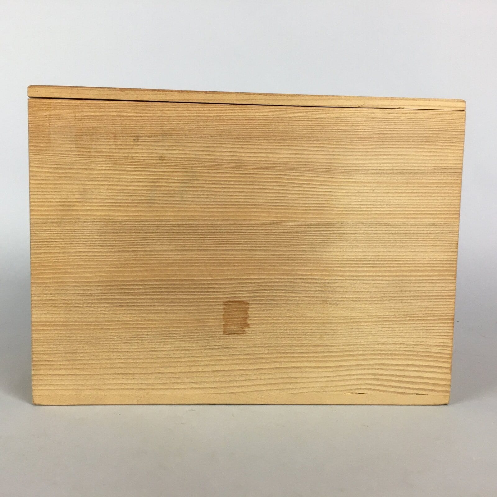 Jpanese Wooden Storage Box Pottery Vtg Hako Inside 22x15.9x15.9cm WB780