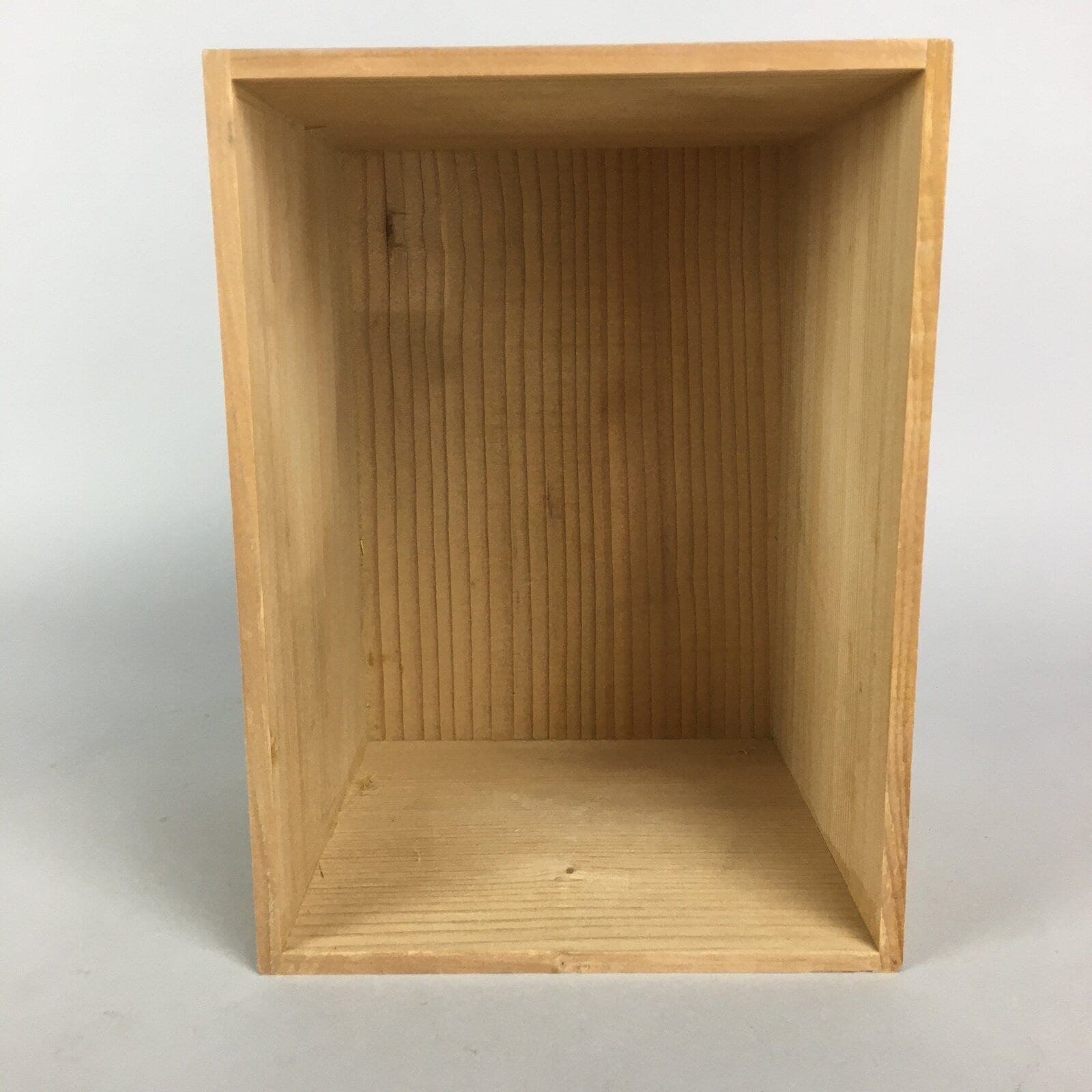 Jpanese Wooden Storage Box Pottery Vtg Hako Inside 22x15.9x15.9cm WB780