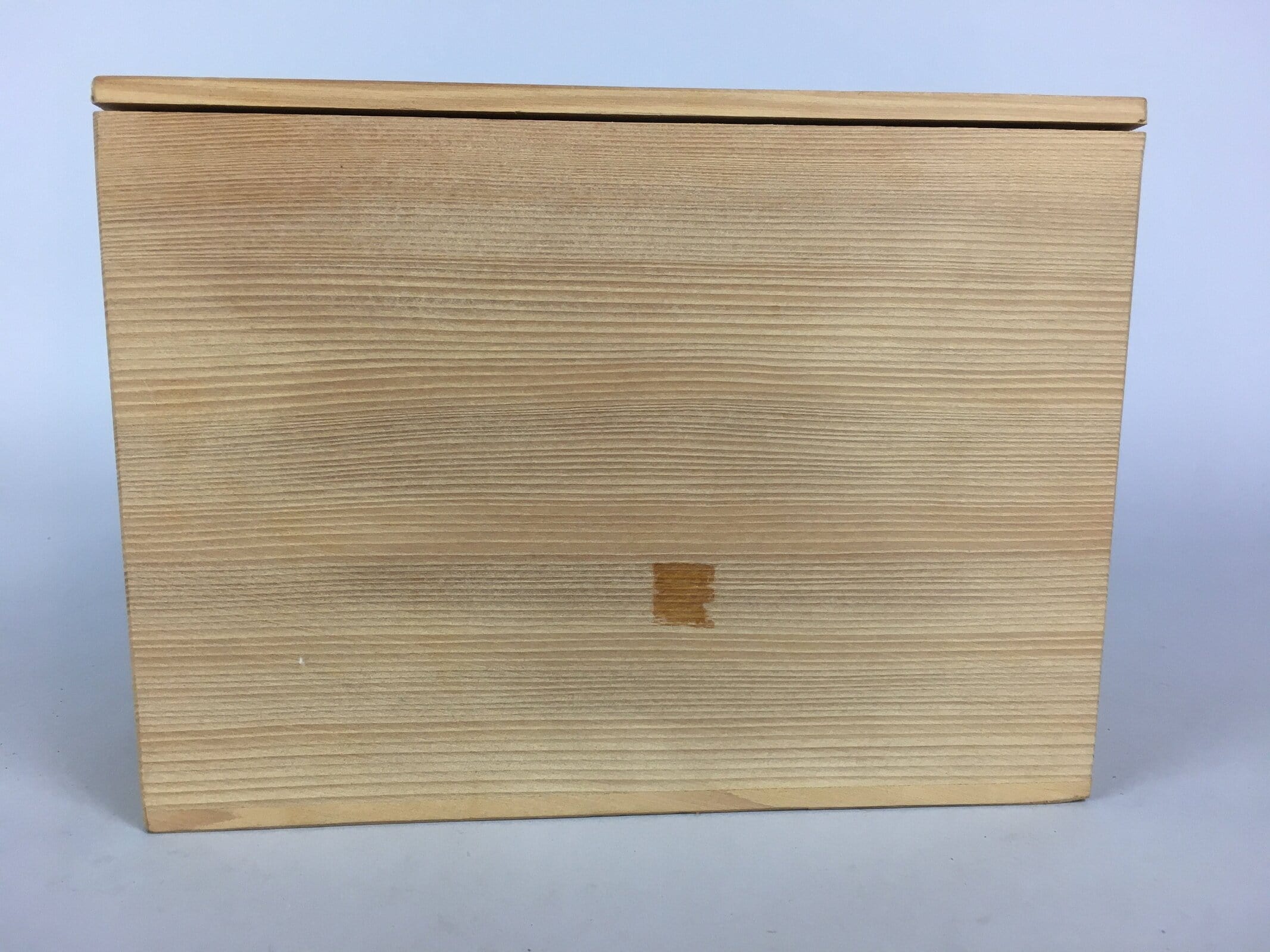 Jpanese Wooden Storage Box Pottery Vtg Hako Inside 22x15.9x15.9cm WB780