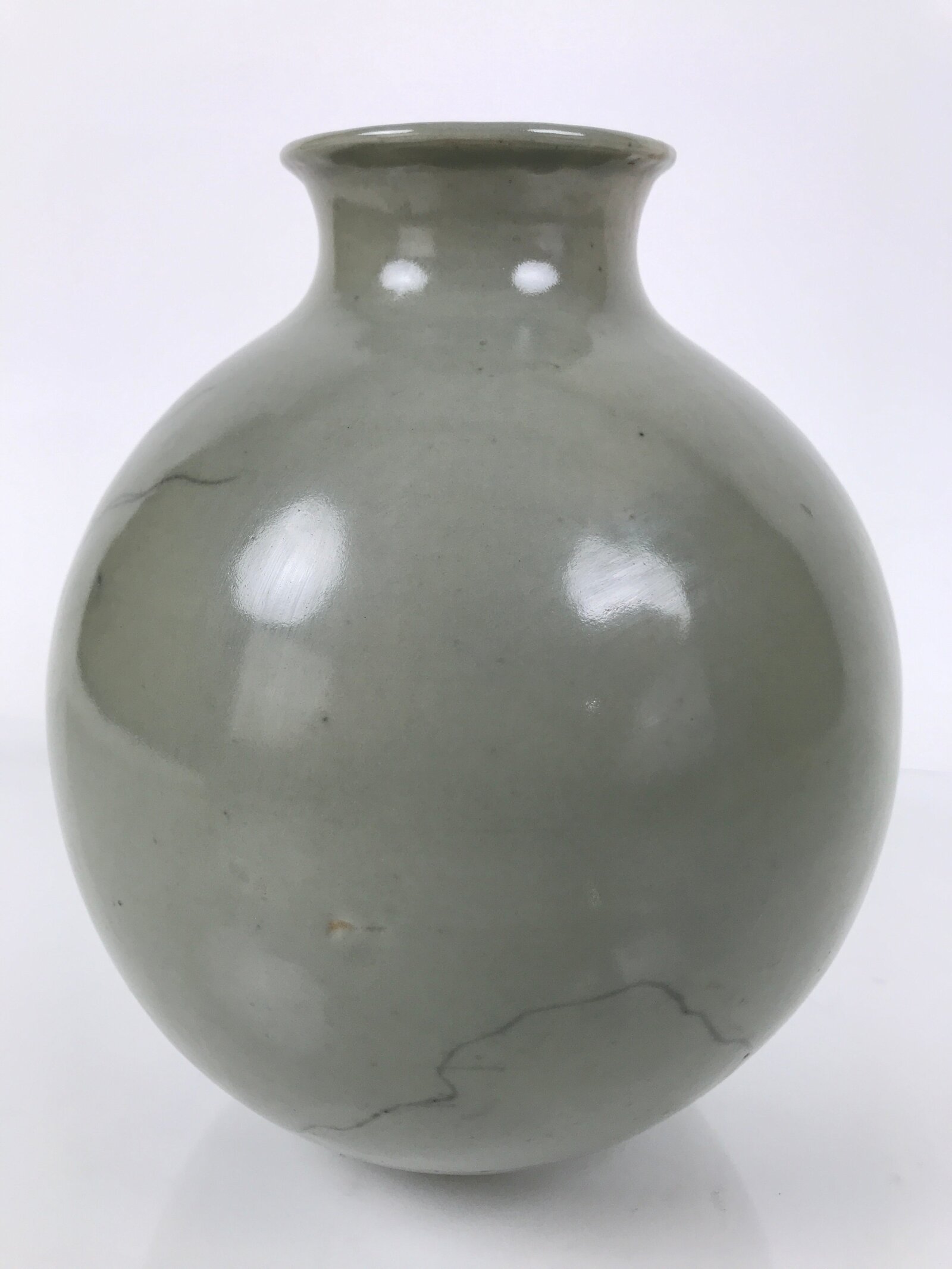 Korean Porcelain Flower Vase Ikebana Kabin Celadon Green Celastial Maiden FK210