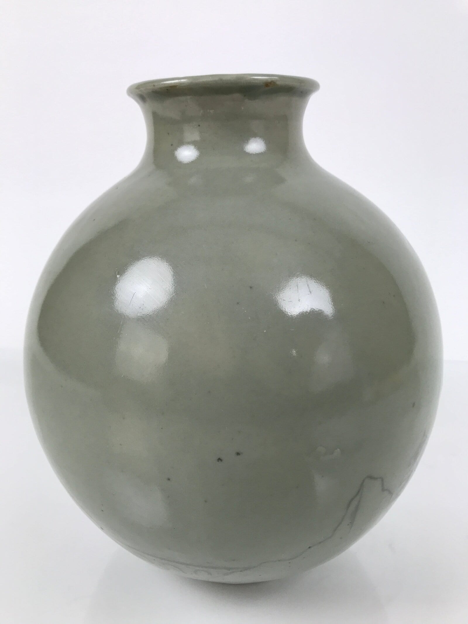 Korean Porcelain Flower Vase Ikebana Kabin Celadon Green Celastial Maiden FK210