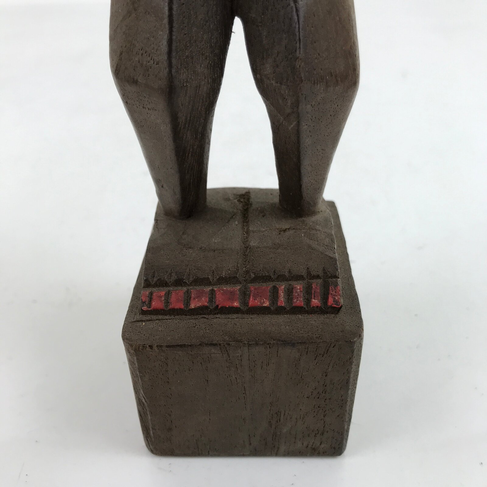 Vintage African Handcarved Wood Woman Statue Souvenir Figurine Decor Brown BD988