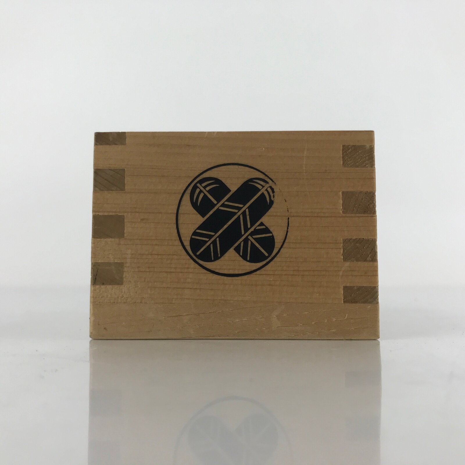 Vintage Japanese Masu Rice Cup Inside 5.5x5.5x4.5cm Setsubun Festival X125