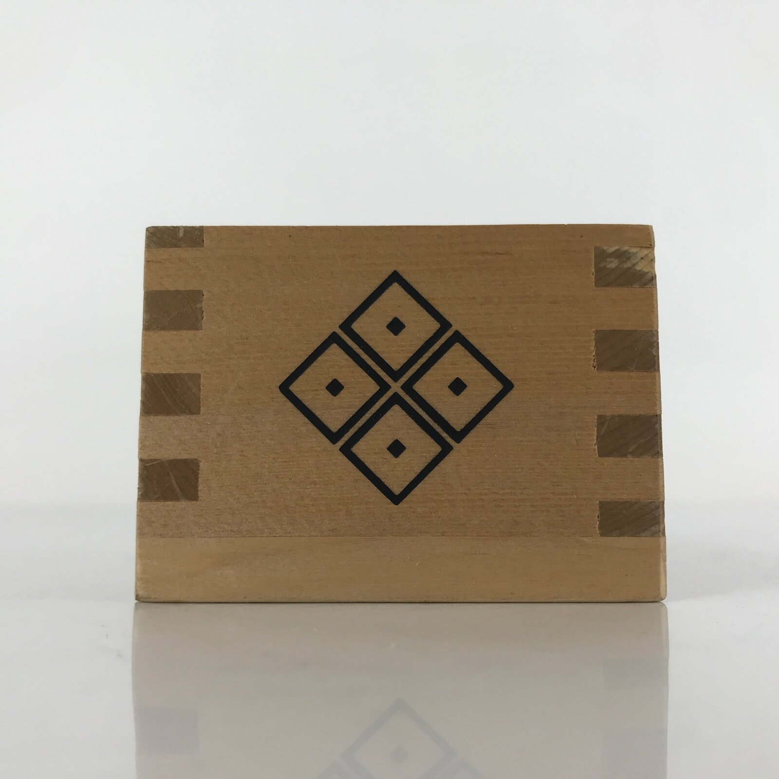 Vintage Japanese Masu Rice Cup Inside 5.5x5.5x4.5cm Setsubun Festival X125