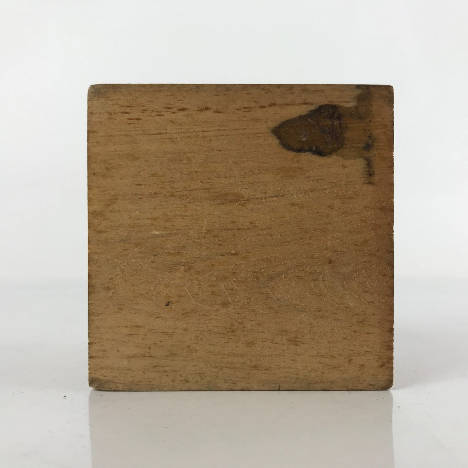 Vintage Japanese Masu Wooden Rice Cup Inside 6x6x4.5cm Setsubun Festival X126