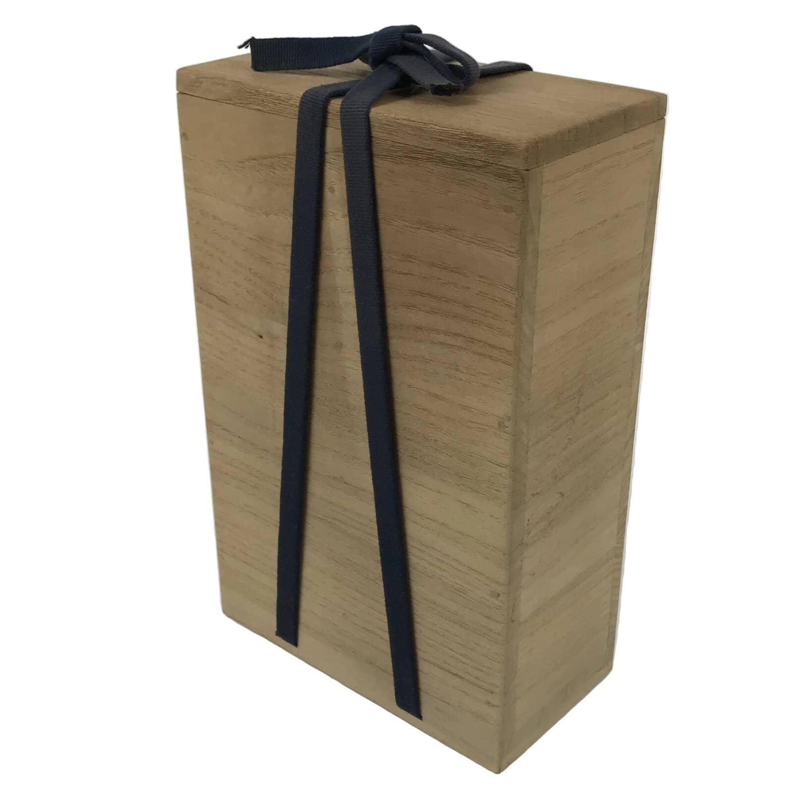 Vintage Japanese Wood Lidded Pottery Storage Box Inside 15x7x23.5cm Brown X222