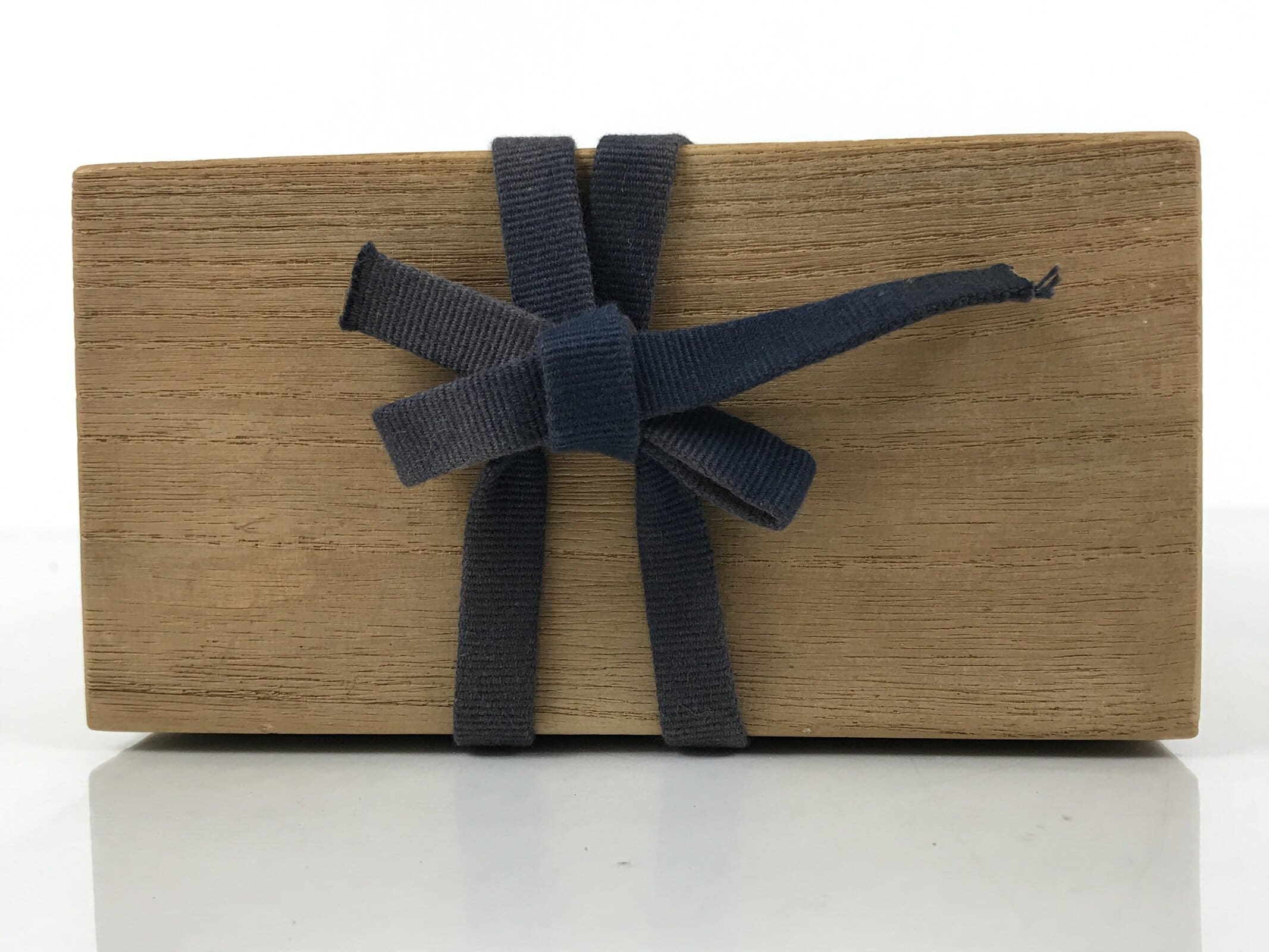 Vintage Japanese Wood Lidded Pottery Storage Box Inside 15x7x23.5cm Brown X222