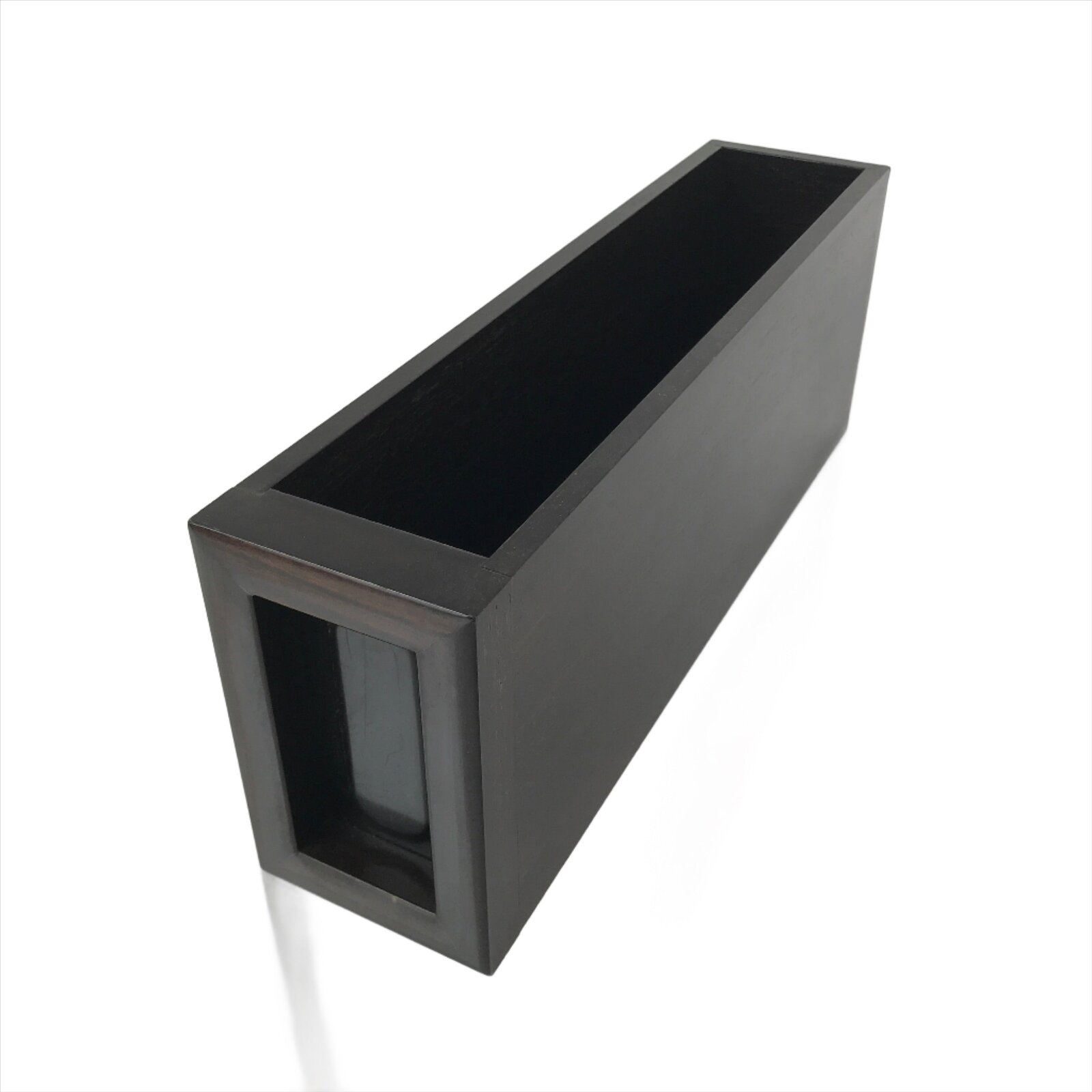 Vintage Japanese Wooden Drawer Narrow Storage Box Inside 34x6.5x13cm Brown X95