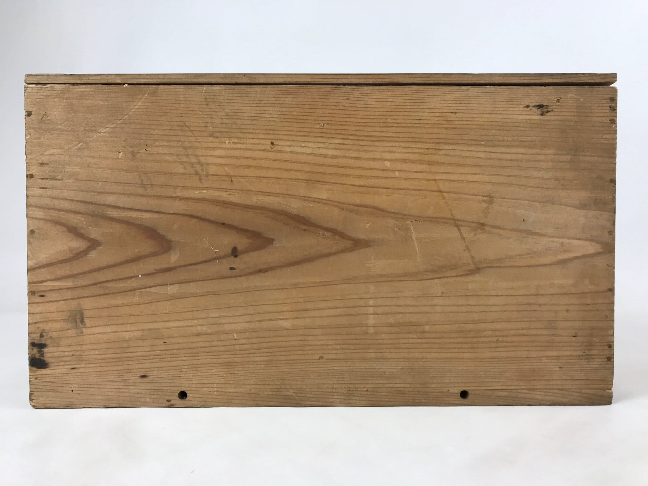 Vintage Japanese Wooden Lidded Ceramic Plate Storage Box Inside 40x19.5x21cm X62