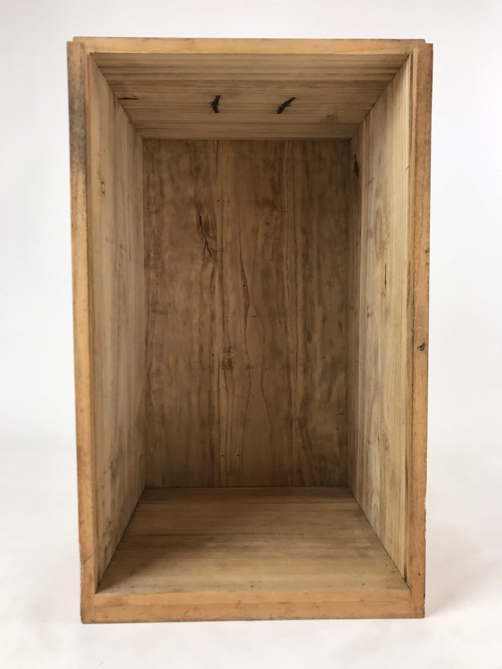 Vintage Japanese Wooden Lidded Flower Vase Storage Box Inside 20x22x37cm X65