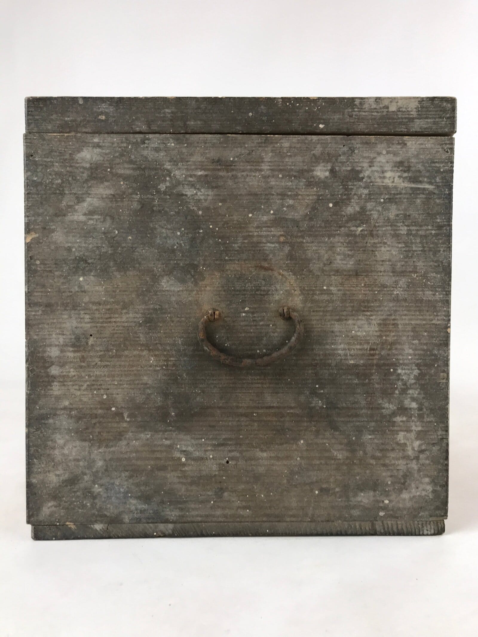 Vintage Japanese Wooden Lidded Flower Vase Storage Box Inside 21.5x22x31cm X64