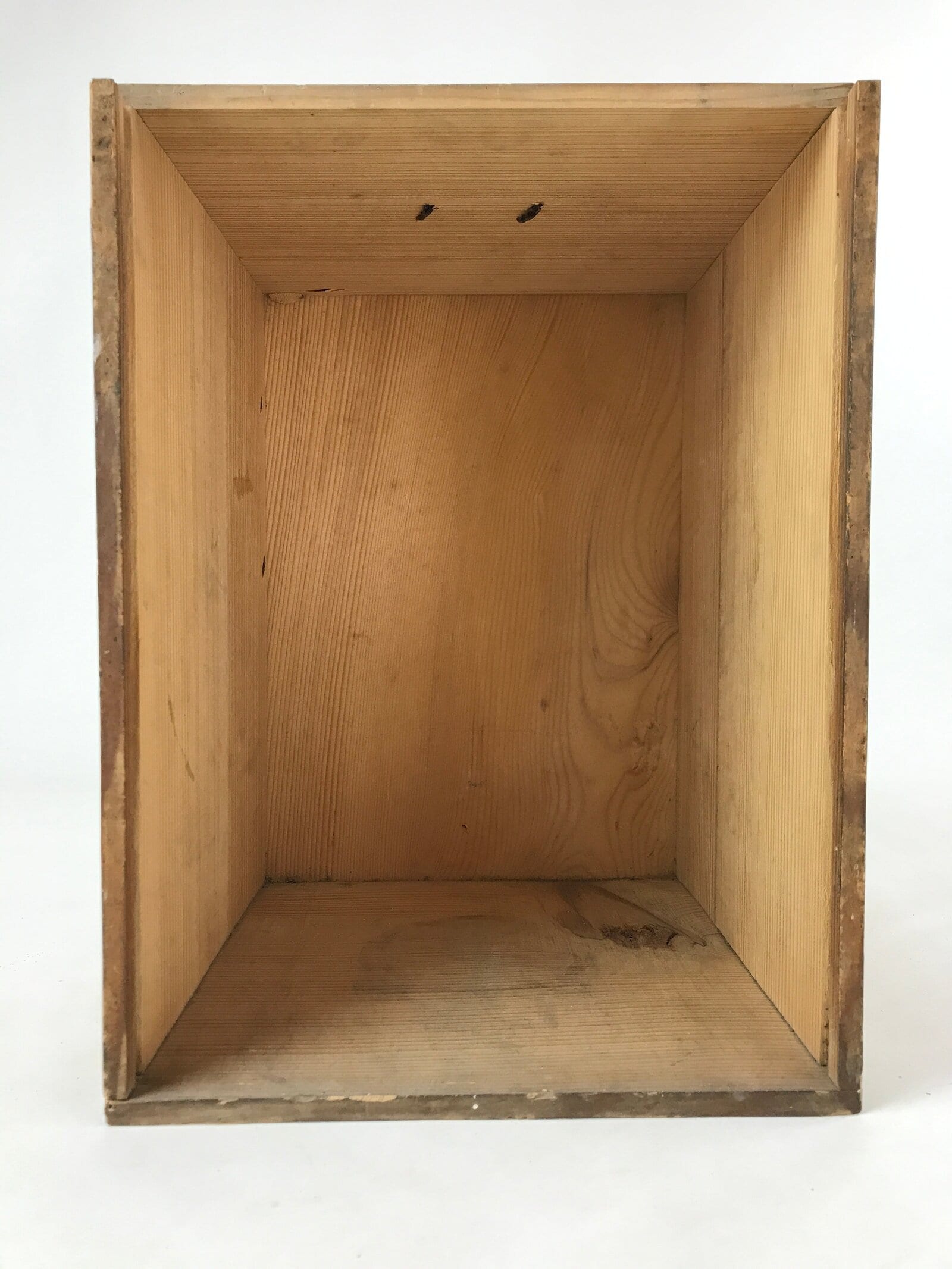 Vintage Japanese Wooden Lidded Flower Vase Storage Box Inside 21.5x22x31cm X64