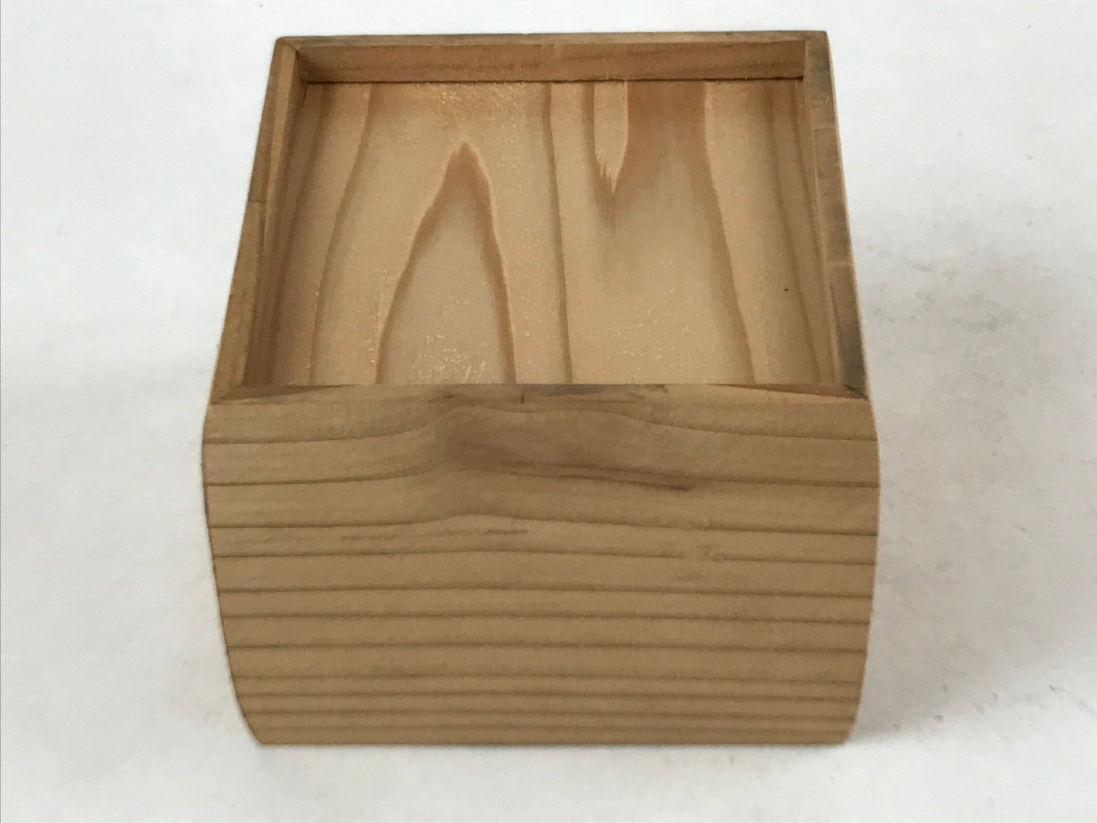 Vintage Japanese Wooden Lidded Small Storage Box Inside 8.5x8.5x5.5cm X83