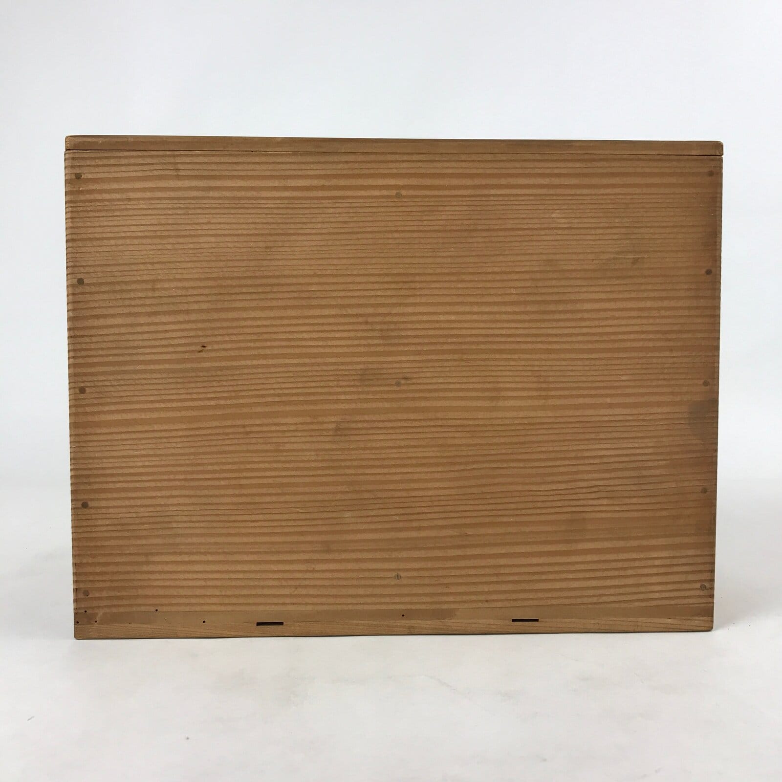 Vintage Japanese Wooden Lidded Soup Bowl Storage Box Inside 27.5x13x20.5cm X69