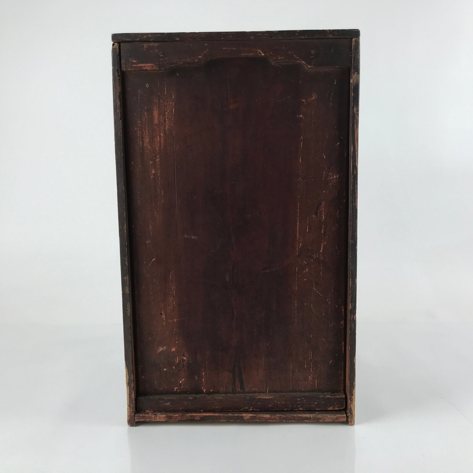 Vintage Japanese Wooden Lidded Storage Box Inside 21.5x23.5x40.5cm Brown X131