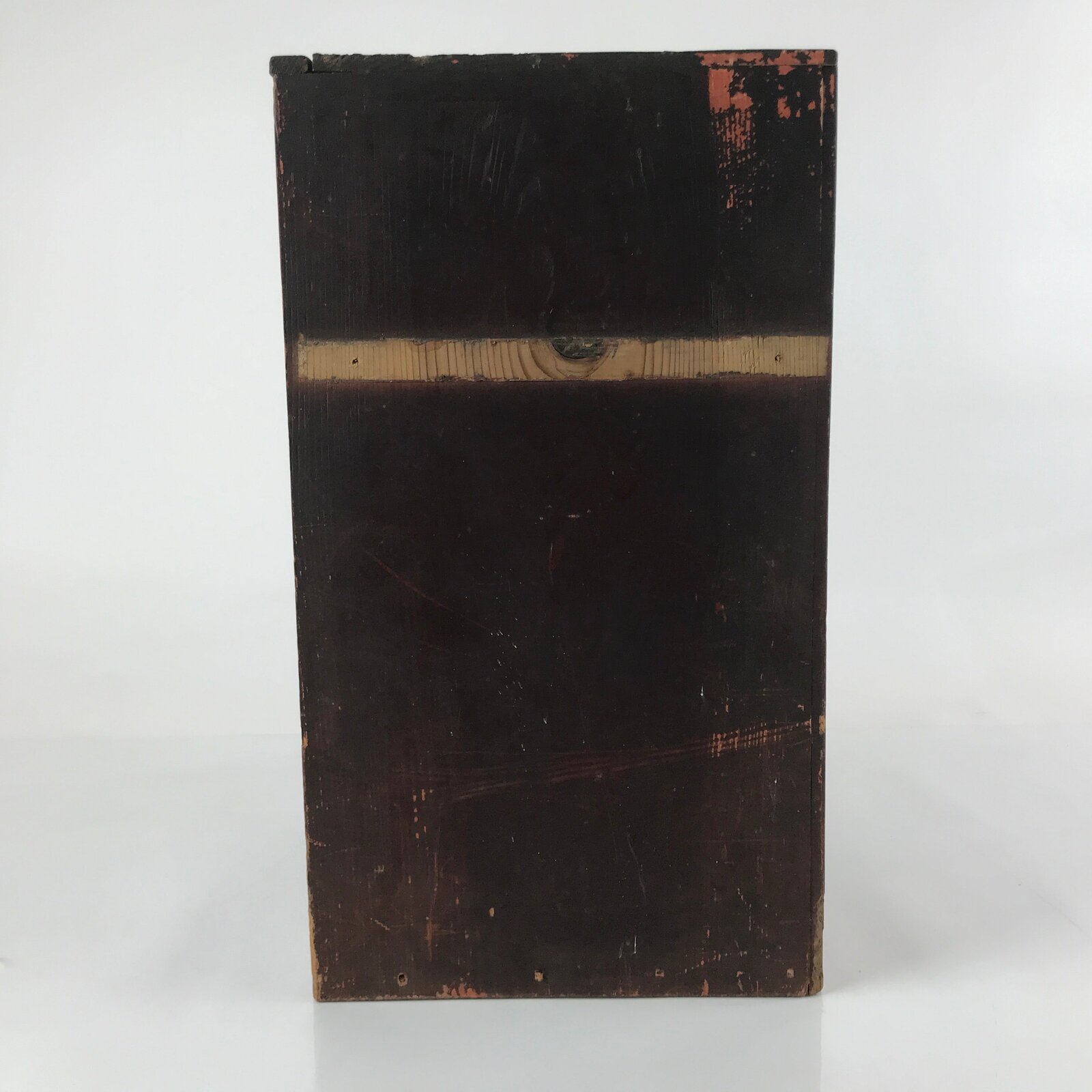 Vintage Japanese Wooden Lidded Storage Box Inside 21.5x23.5x40.5cm Brown X131