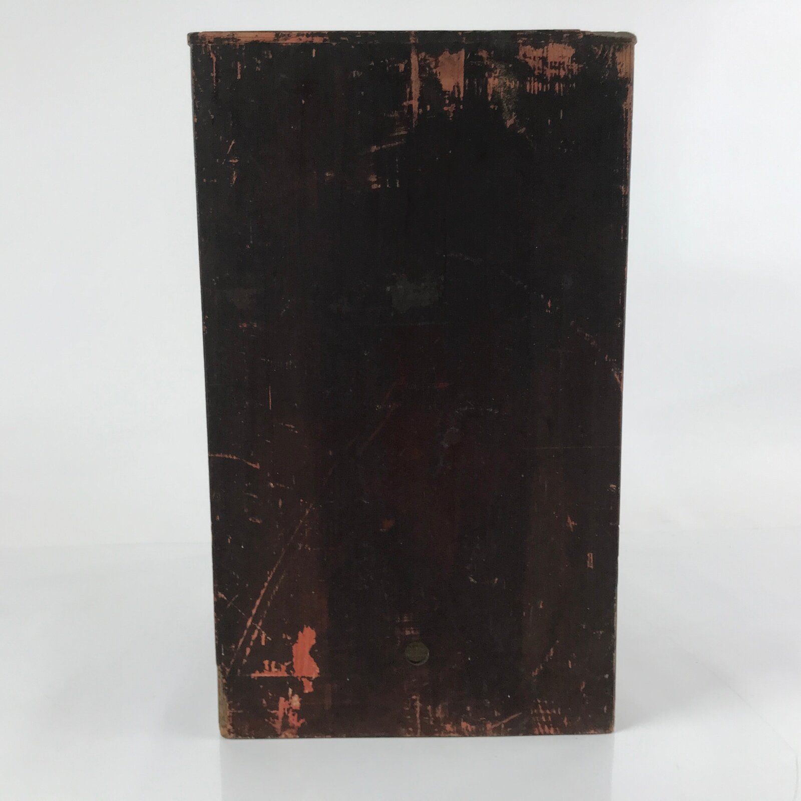 Vintage Japanese Wooden Lidded Storage Box Inside 21.5x23.5x40.5cm Brown X131