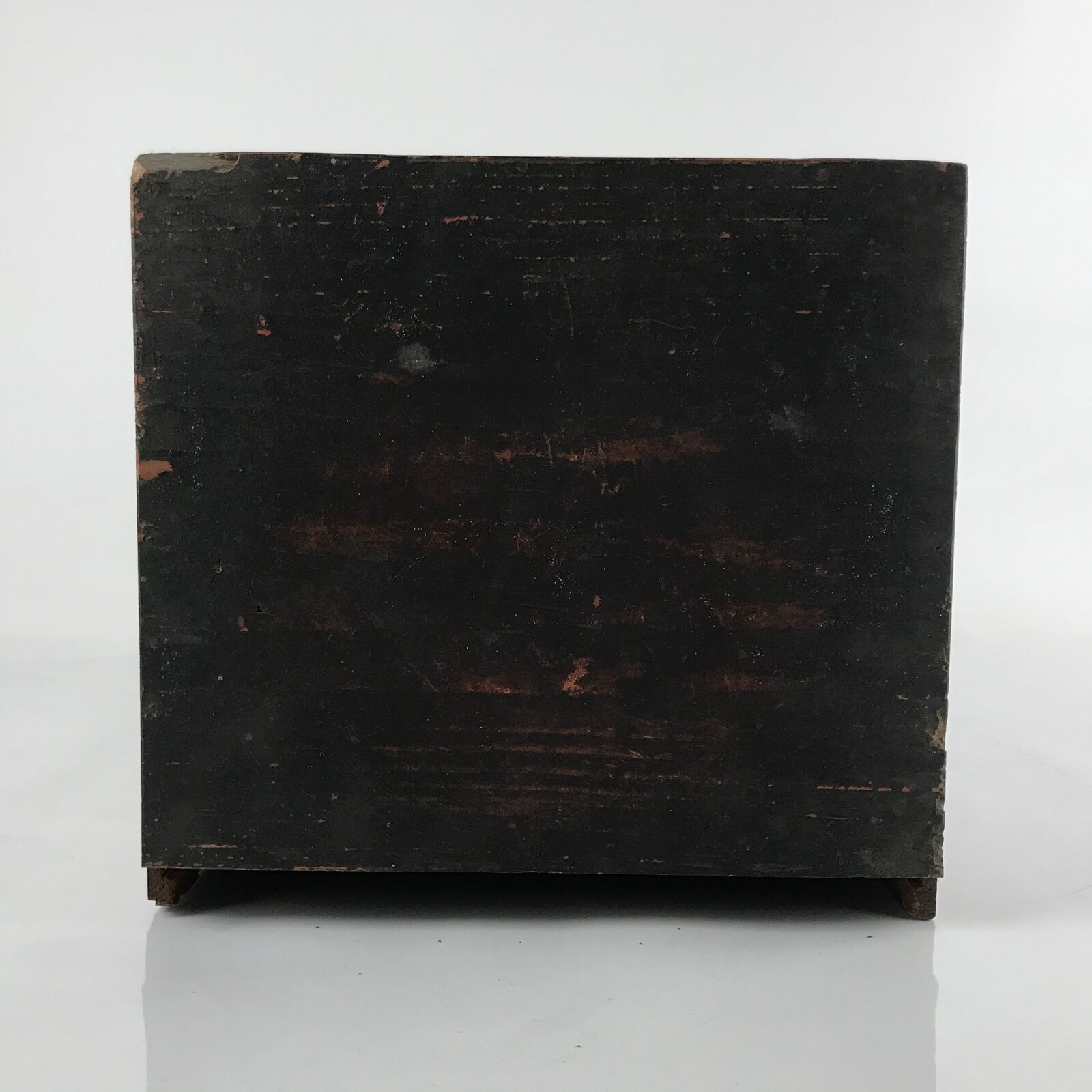 Vintage Japanese Wooden Lidded Storage Box Inside 21.5x23.5x40.5cm Brown X131
