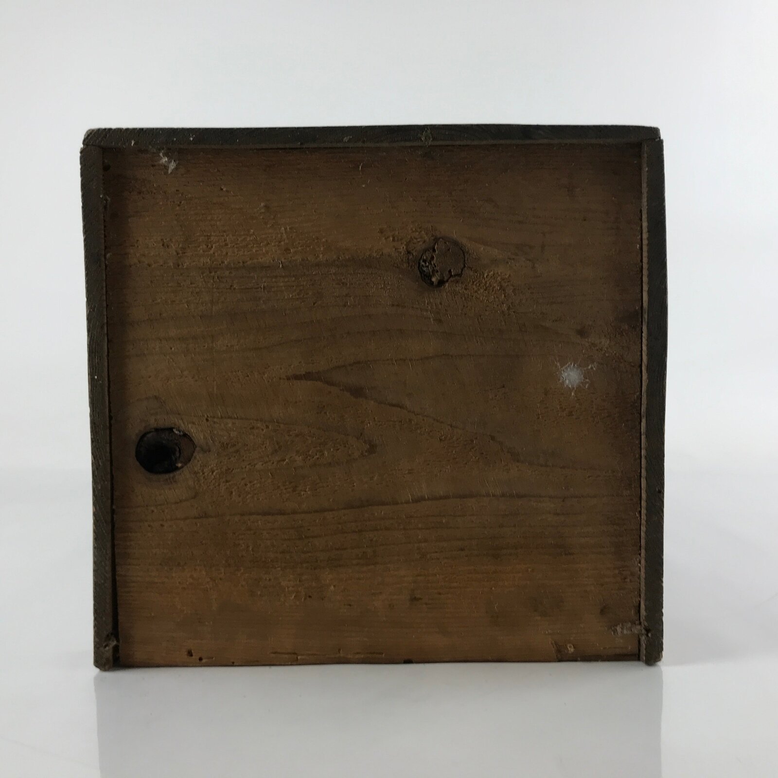 Vintage Japanese Wooden Lidded Storage Box Inside 21.5x23.5x40.5cm Brown X131