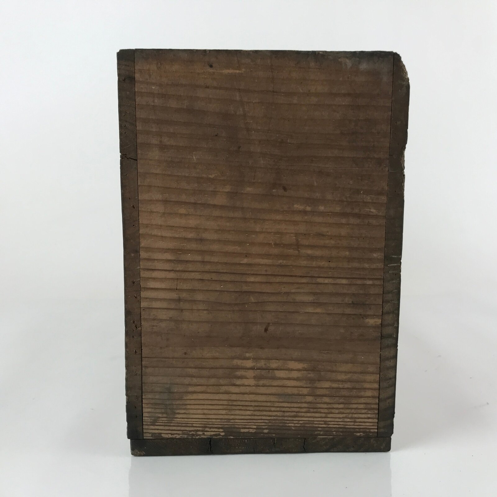 Vintage Japanese Wooden Pottery Plate Storage Box Inside 32.5x15x24cm Brown X118