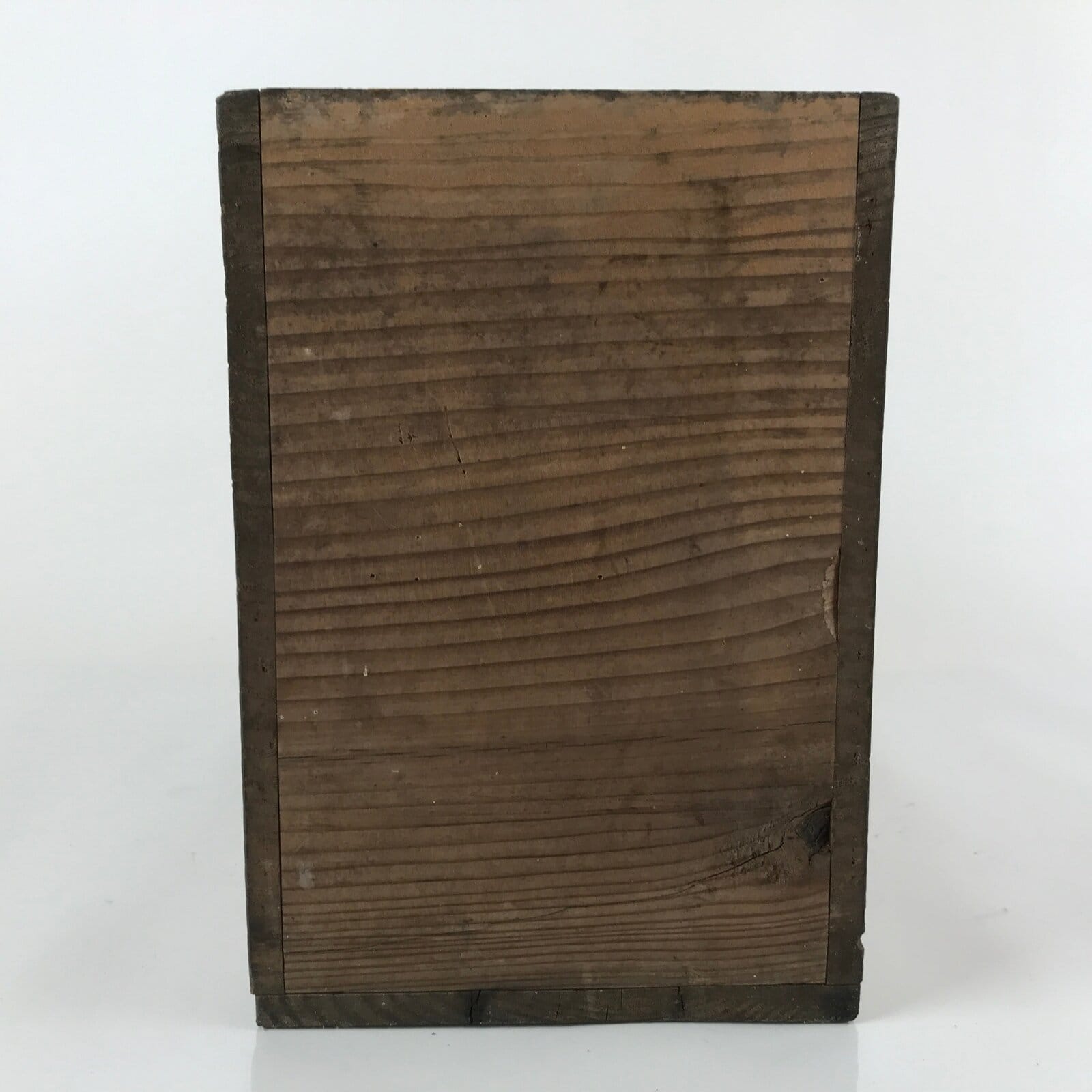 Vintage Japanese Wooden Pottery Plate Storage Box Inside 32.5x15x24cm Brown X118