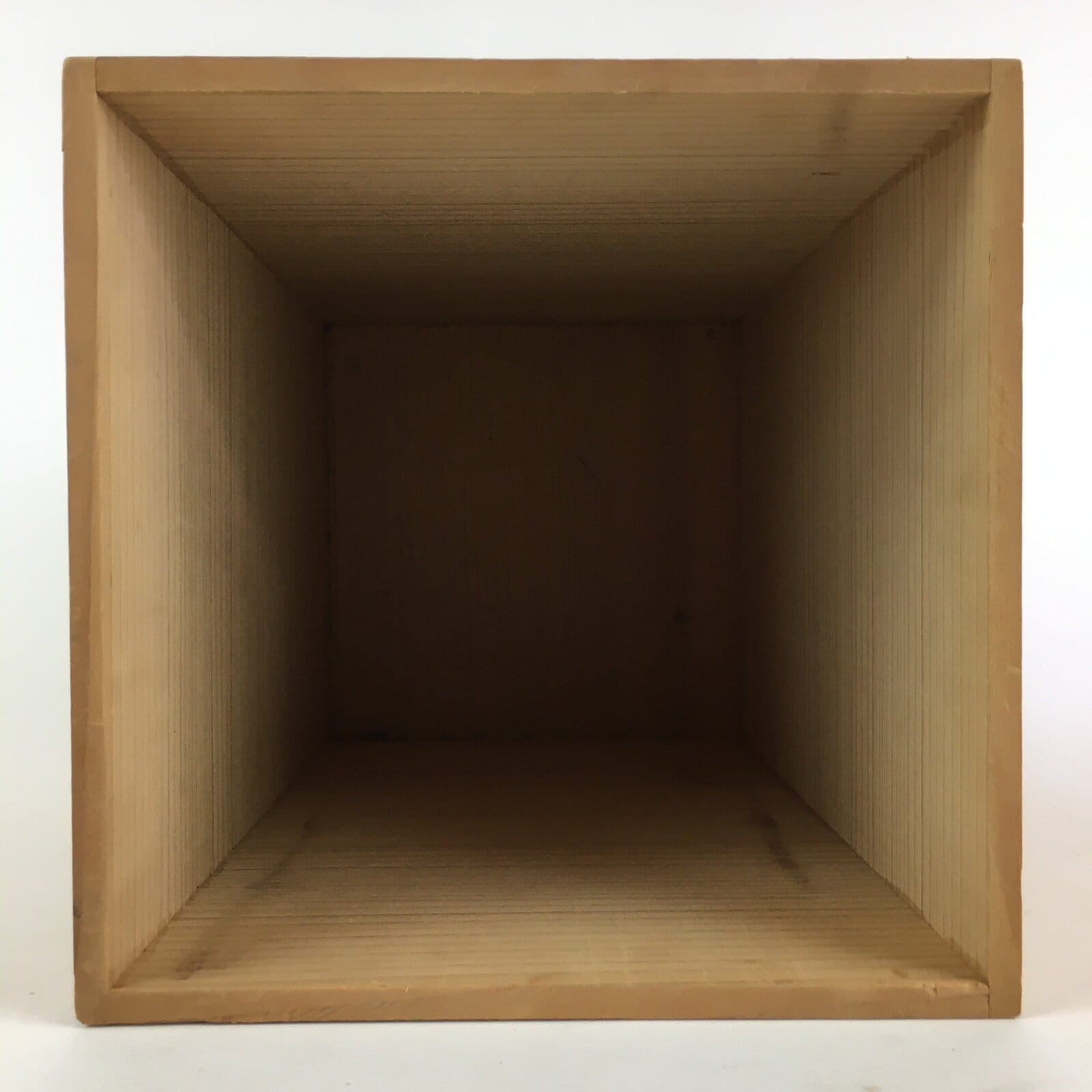 Vintage Japanese Wooden Vase Storage Box Inside 20.5x20x33.5cm WB960