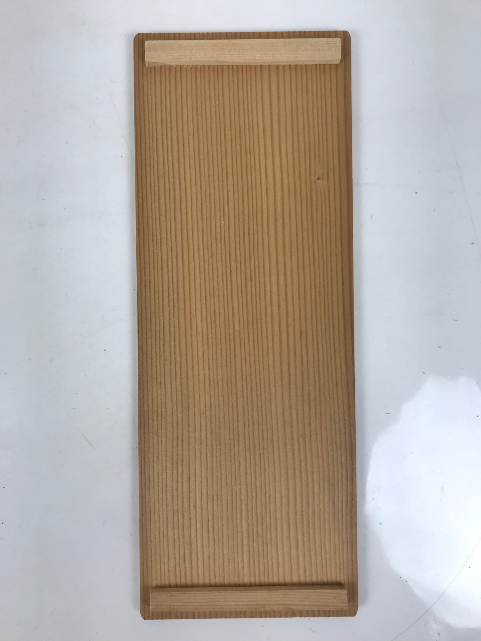 Vtg Japanese Wooden Lidded Pottery Storage Box Inside 31x10.7x11cm Brown X166