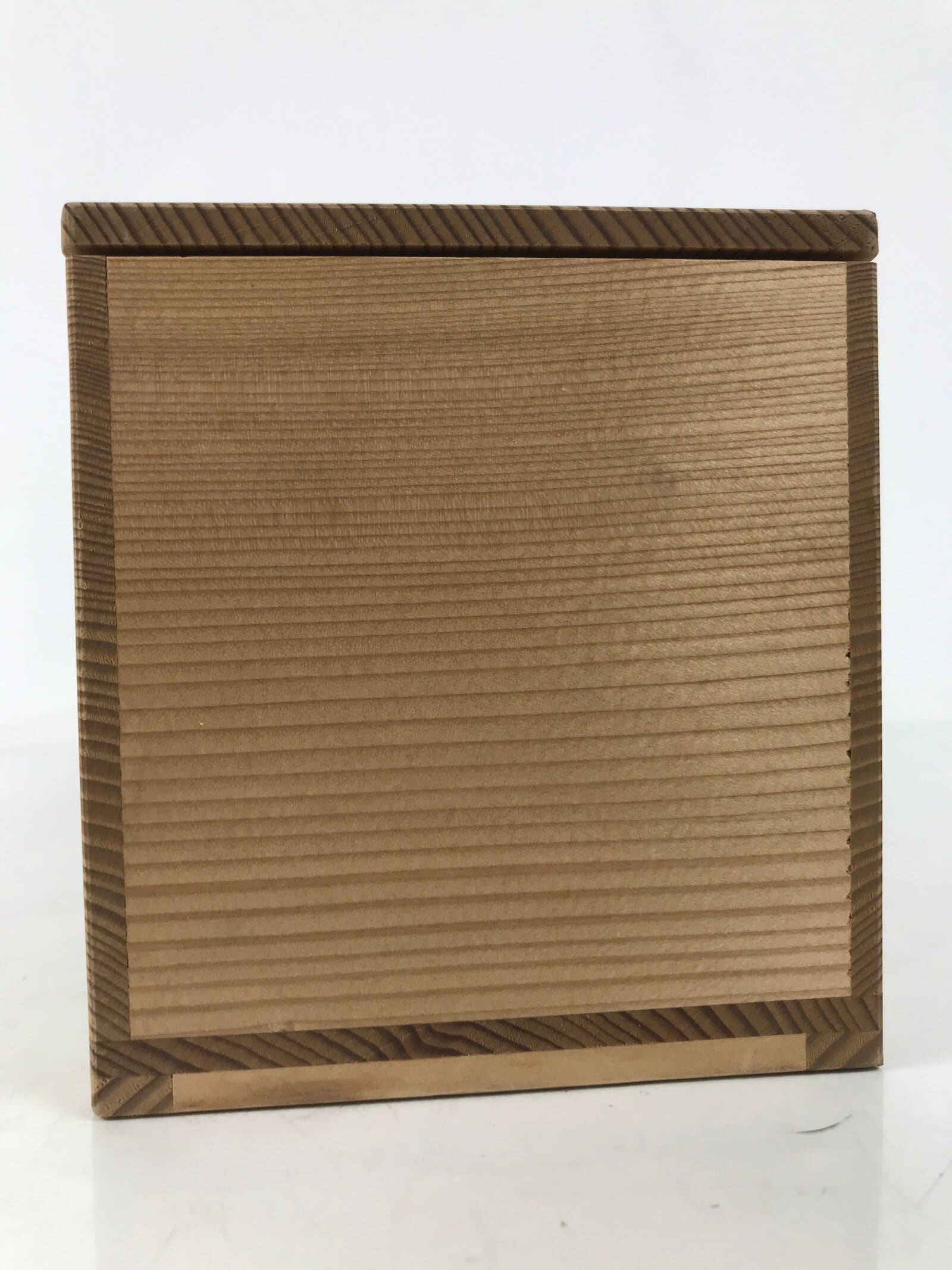 Vtg Japanese Wooden Lidded Pottery Storage Box Inside 31x10.7x11cm Brown X166