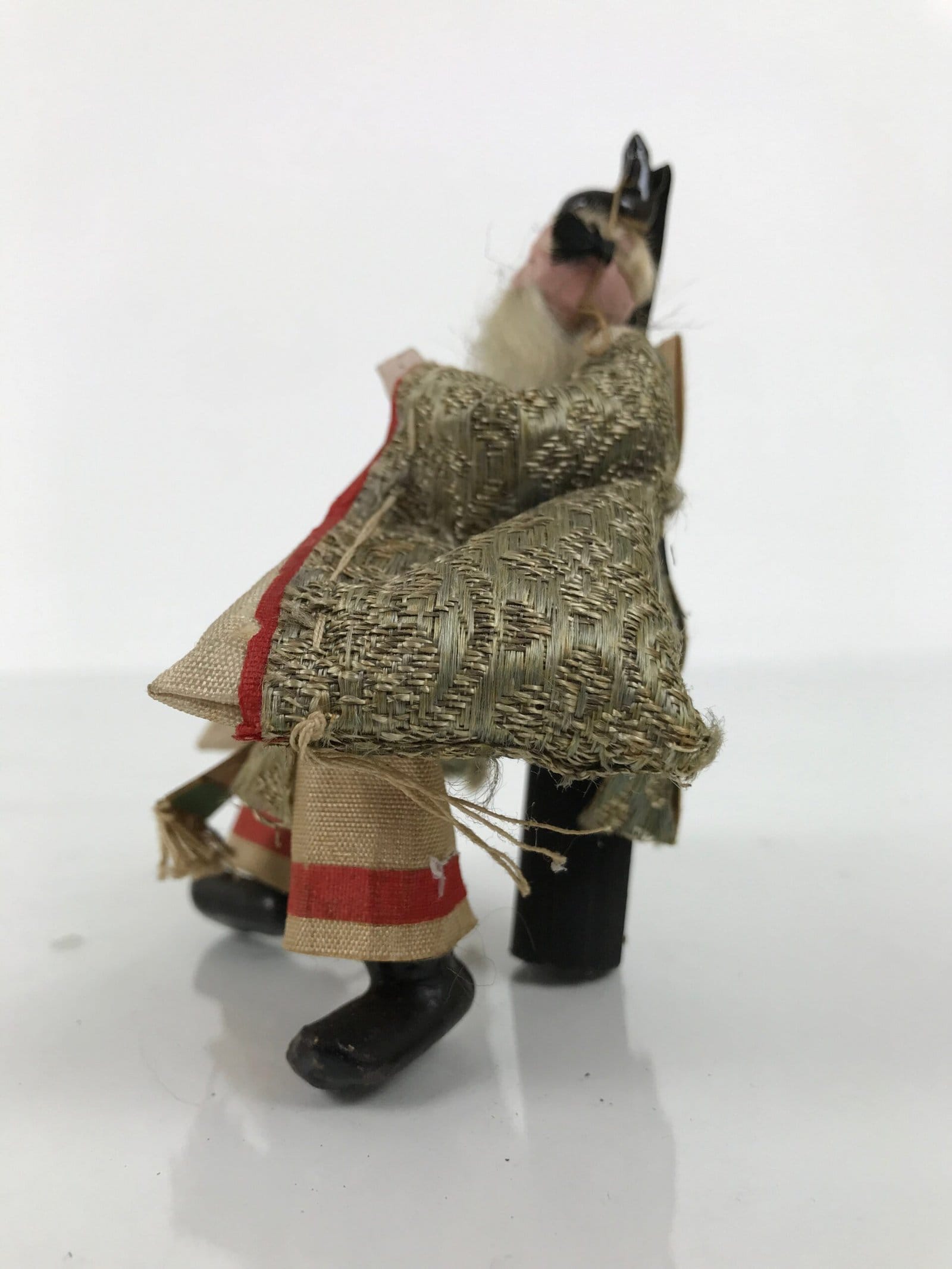 Antique Japanese Hina Doll Ningyo Old Guard Girls Day Ohinasama Silk Wood ID667