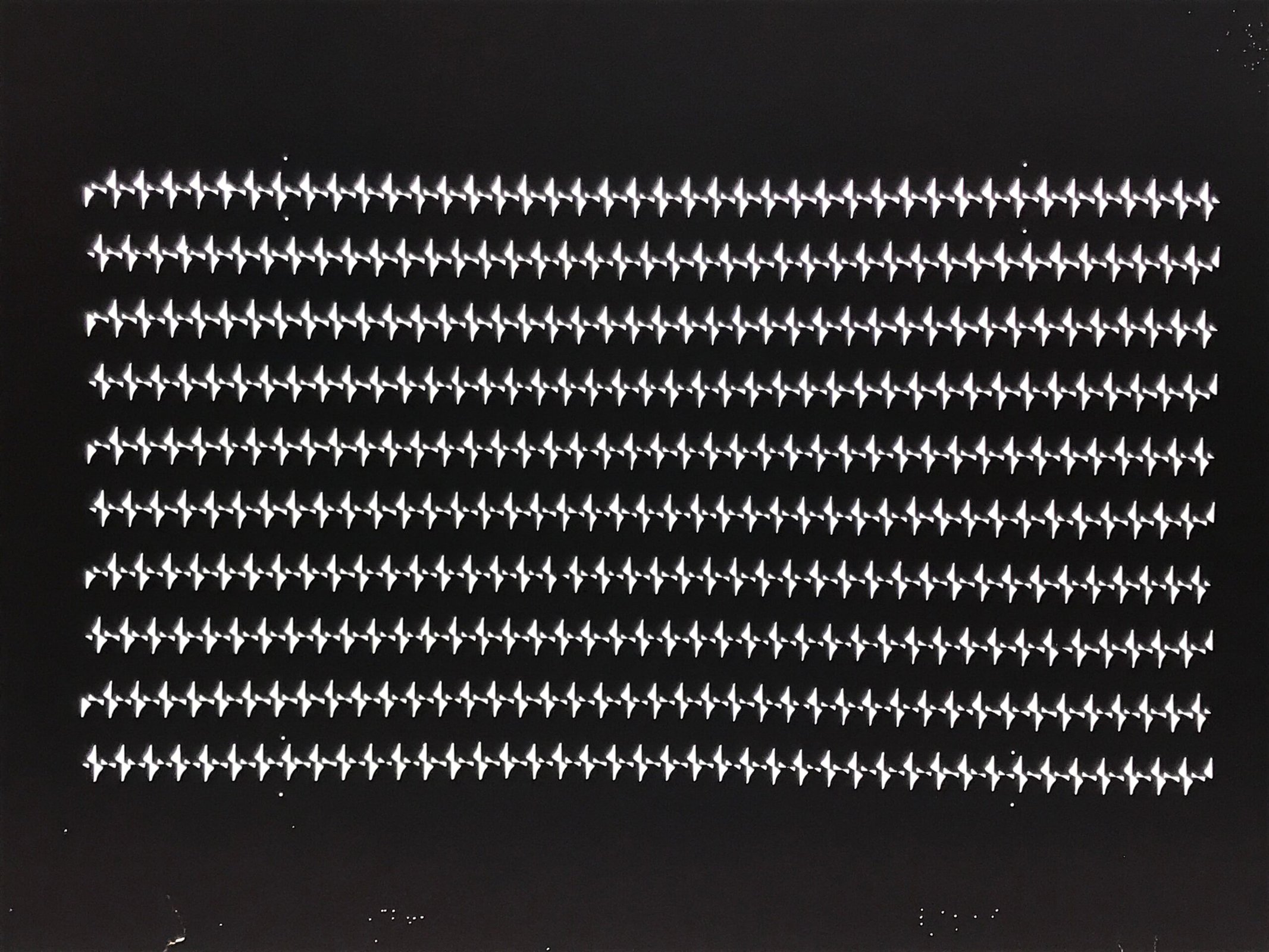 Antique Japanese Ise Katagami Paper Kimono Stencil Geometric Triangles A747