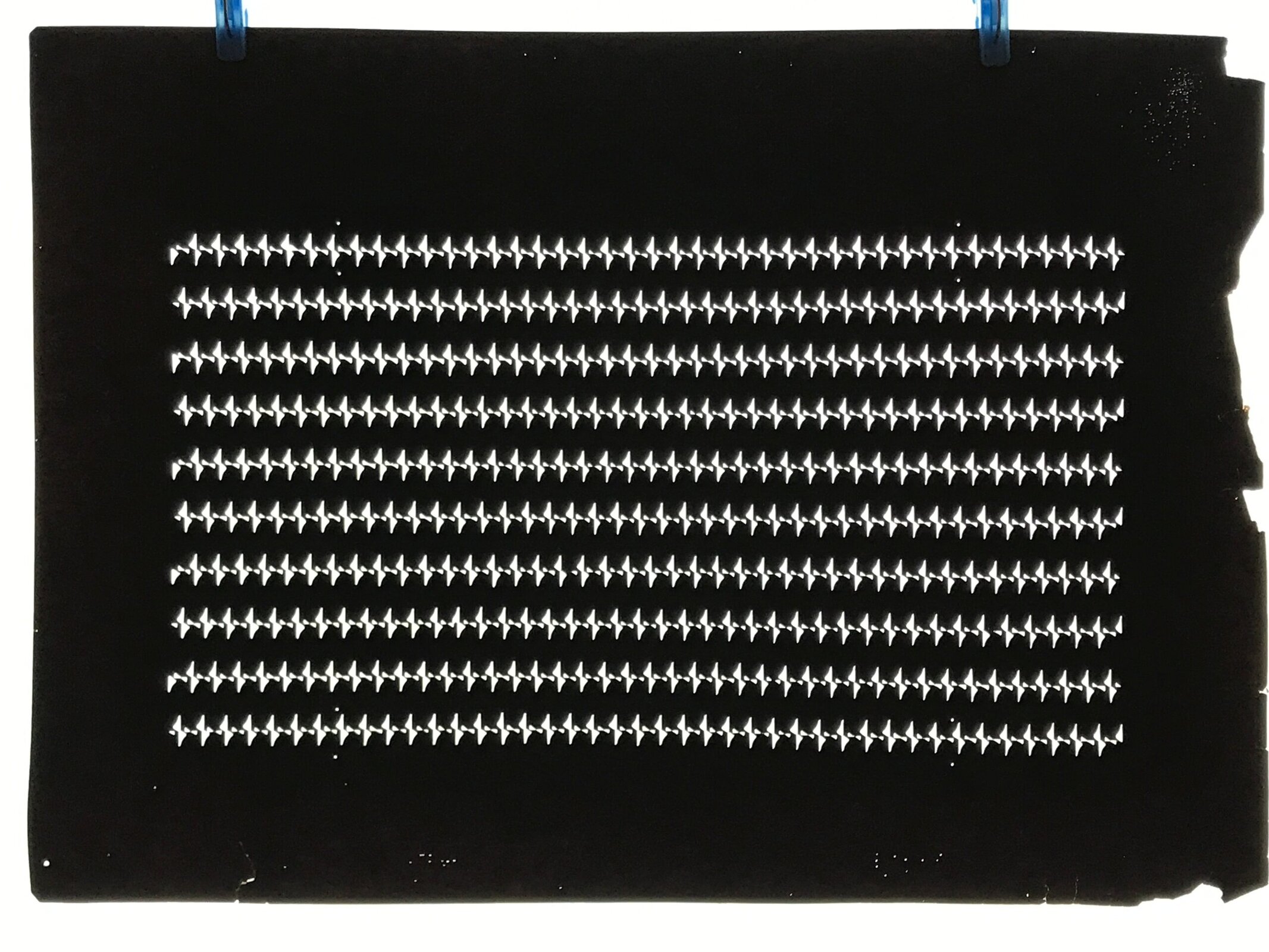 Antique Japanese Ise Katagami Paper Kimono Stencil Geometric Triangles A747