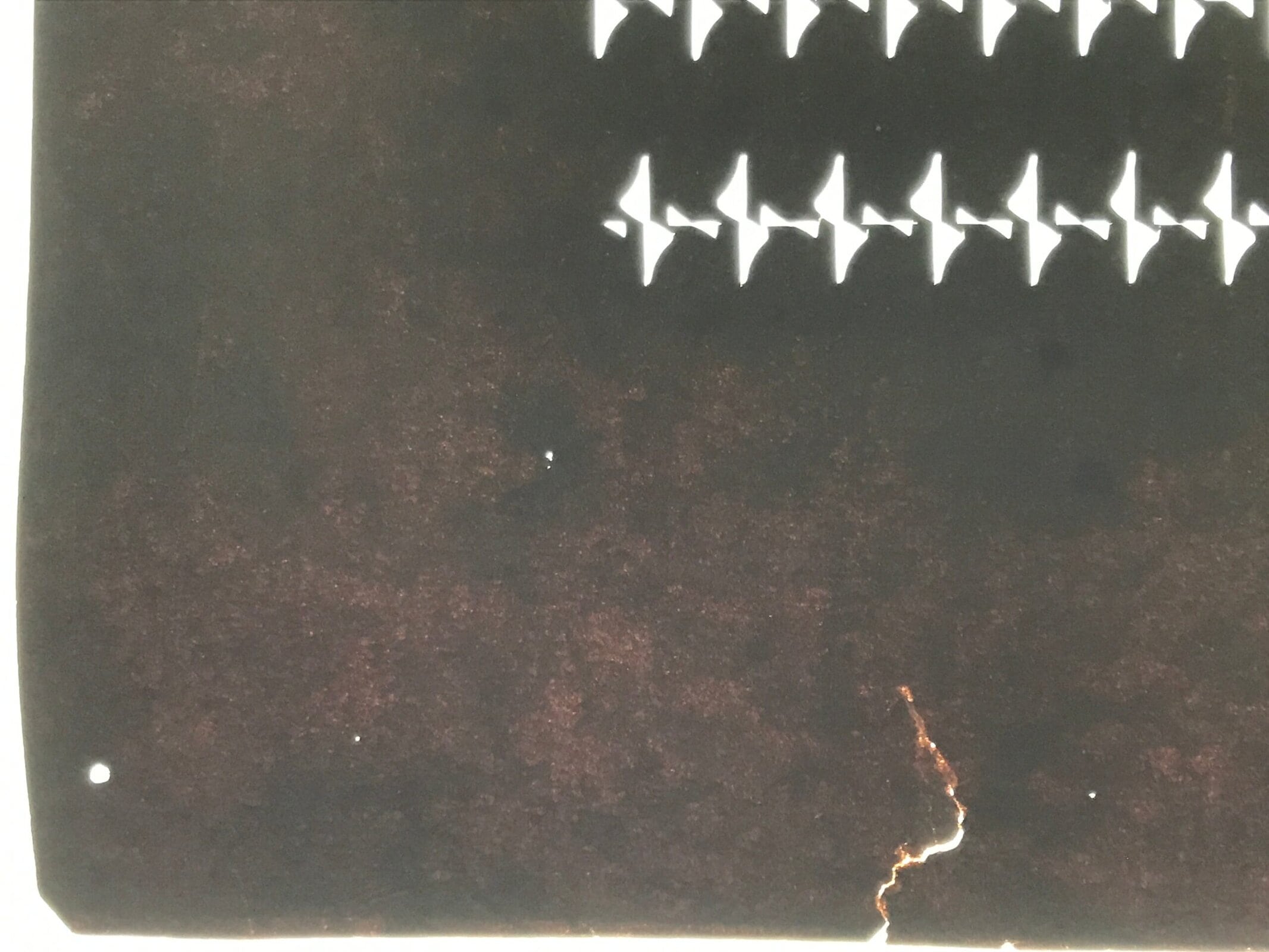 Antique Japanese Ise Katagami Paper Kimono Stencil Geometric Triangles A747