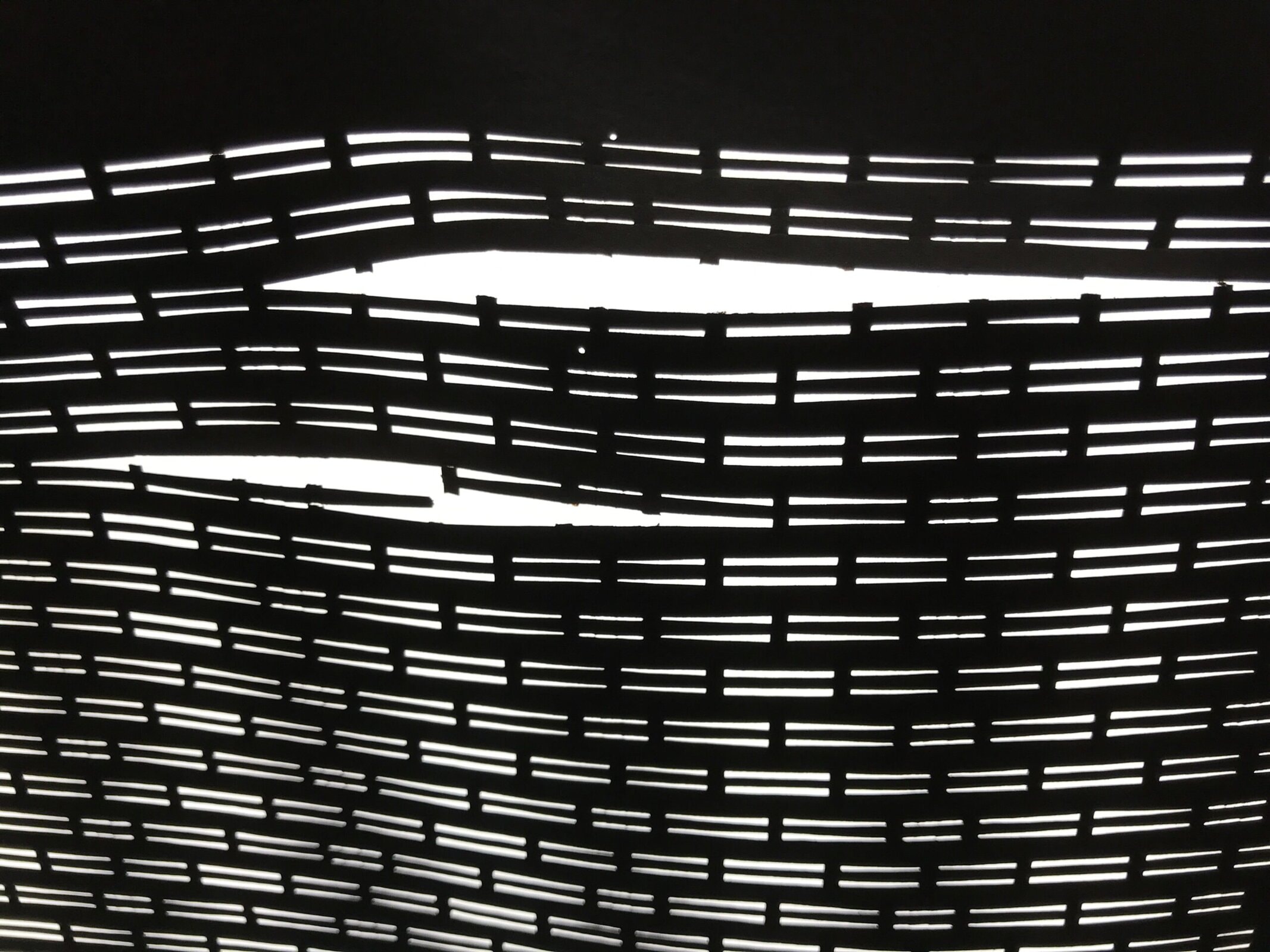 Antique Japanese Ise Katagami Paper Kimono Stencil Horizontal Line Design A754