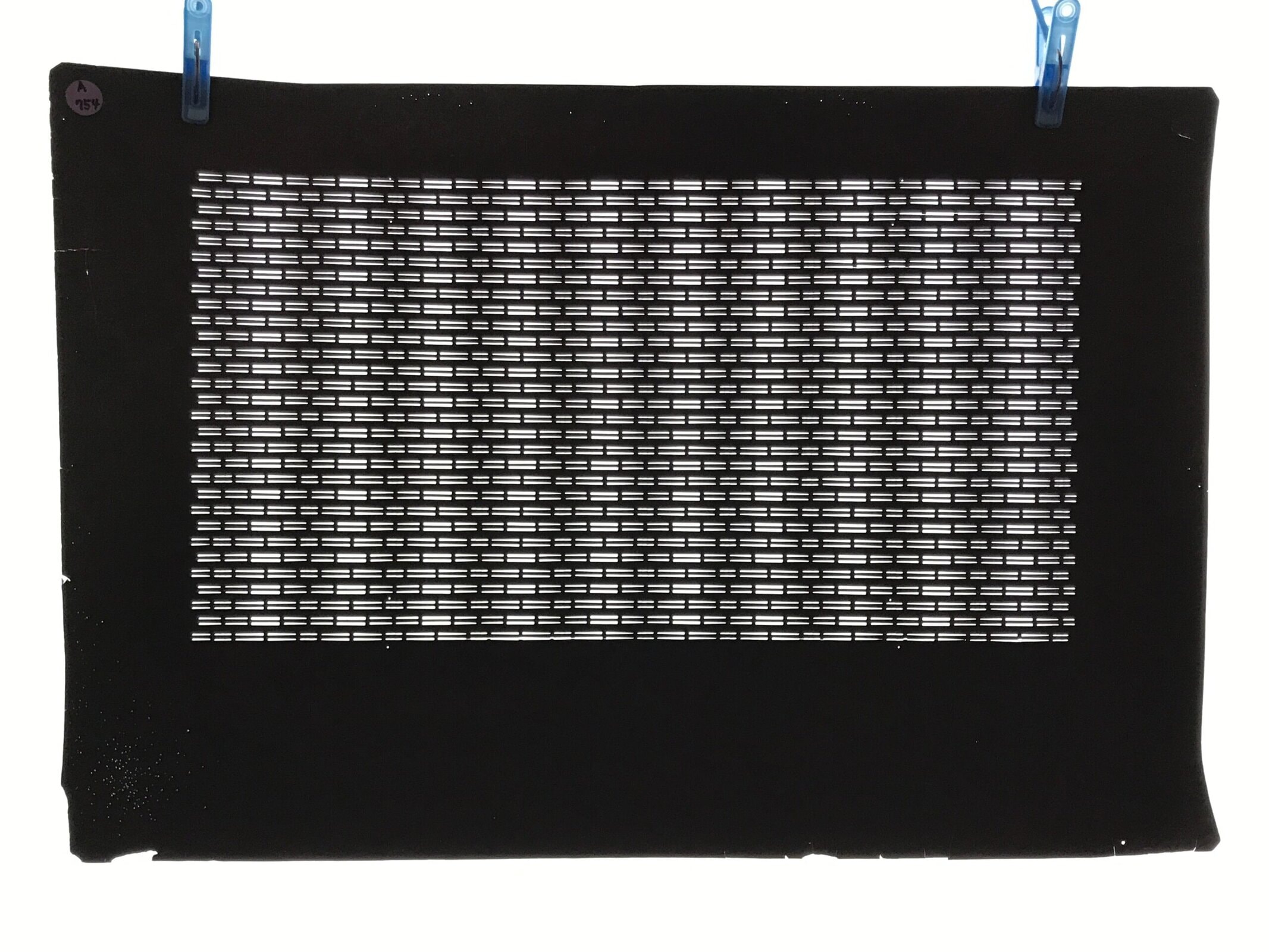 Antique Japanese Ise Katagami Paper Kimono Stencil Horizontal Line Design A754