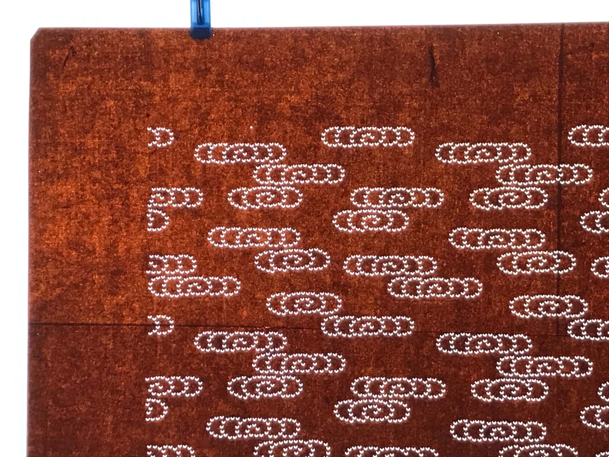 Antique Japanese Ise Katagami Paper Kimono Stencil Kanzemizu Swirling Water A749