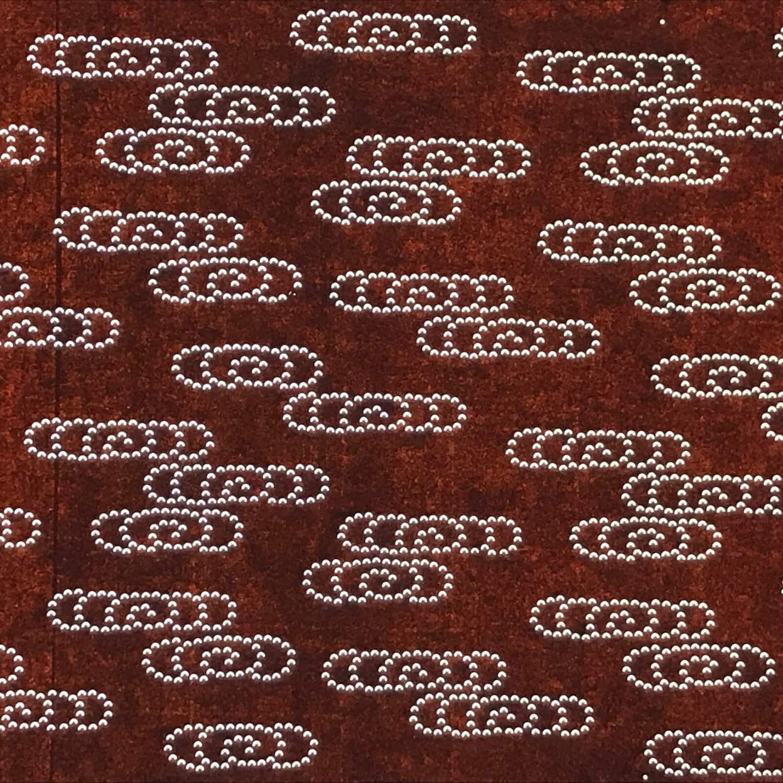 Antique Japanese Ise Katagami Paper Kimono Stencil Kanzemizu Swirling Water A750