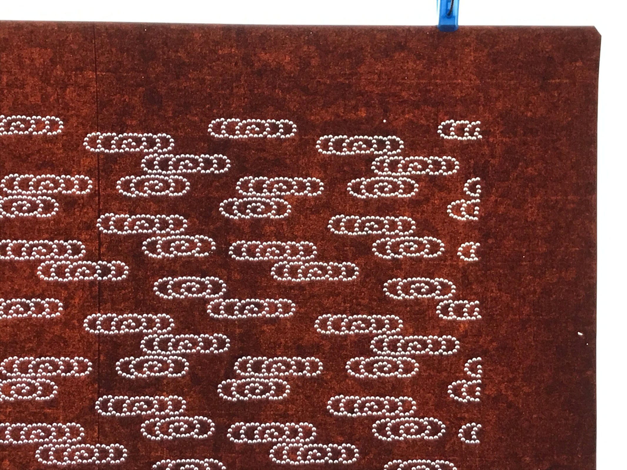 Antique Japanese Ise Katagami Paper Kimono Stencil Kanzemizu Swirling Water A750