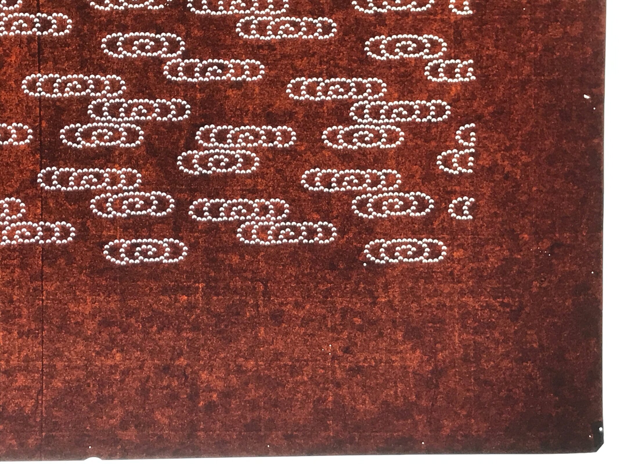 Antique Japanese Ise Katagami Paper Kimono Stencil Kanzemizu Swirling Water A750