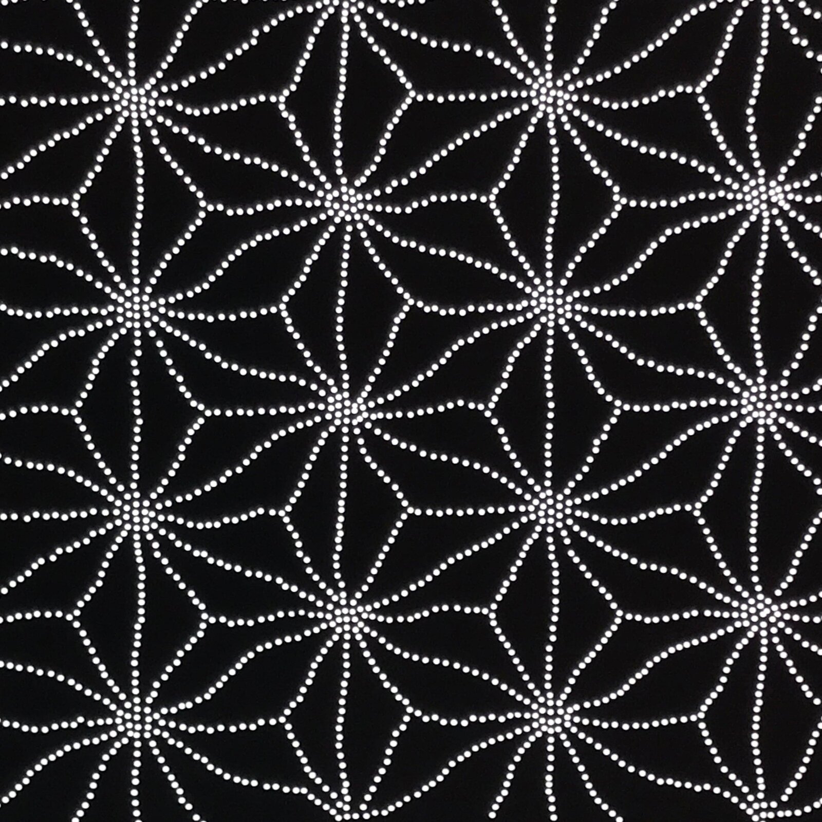 Antique Japanese Ise Katagami Paper Kimono Stencil Katazome Asanoha Floral A856