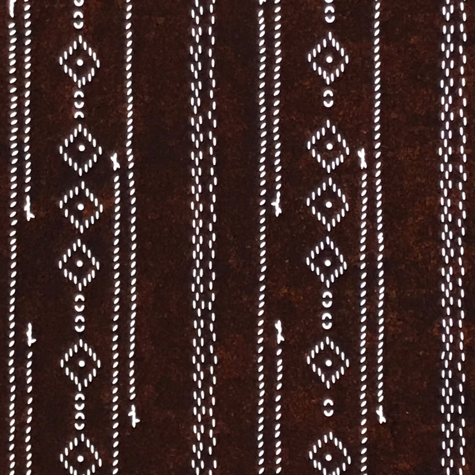 Antique Japanese Ise Katagami Paper Kimono Stencil Katazome Diamond Line A881