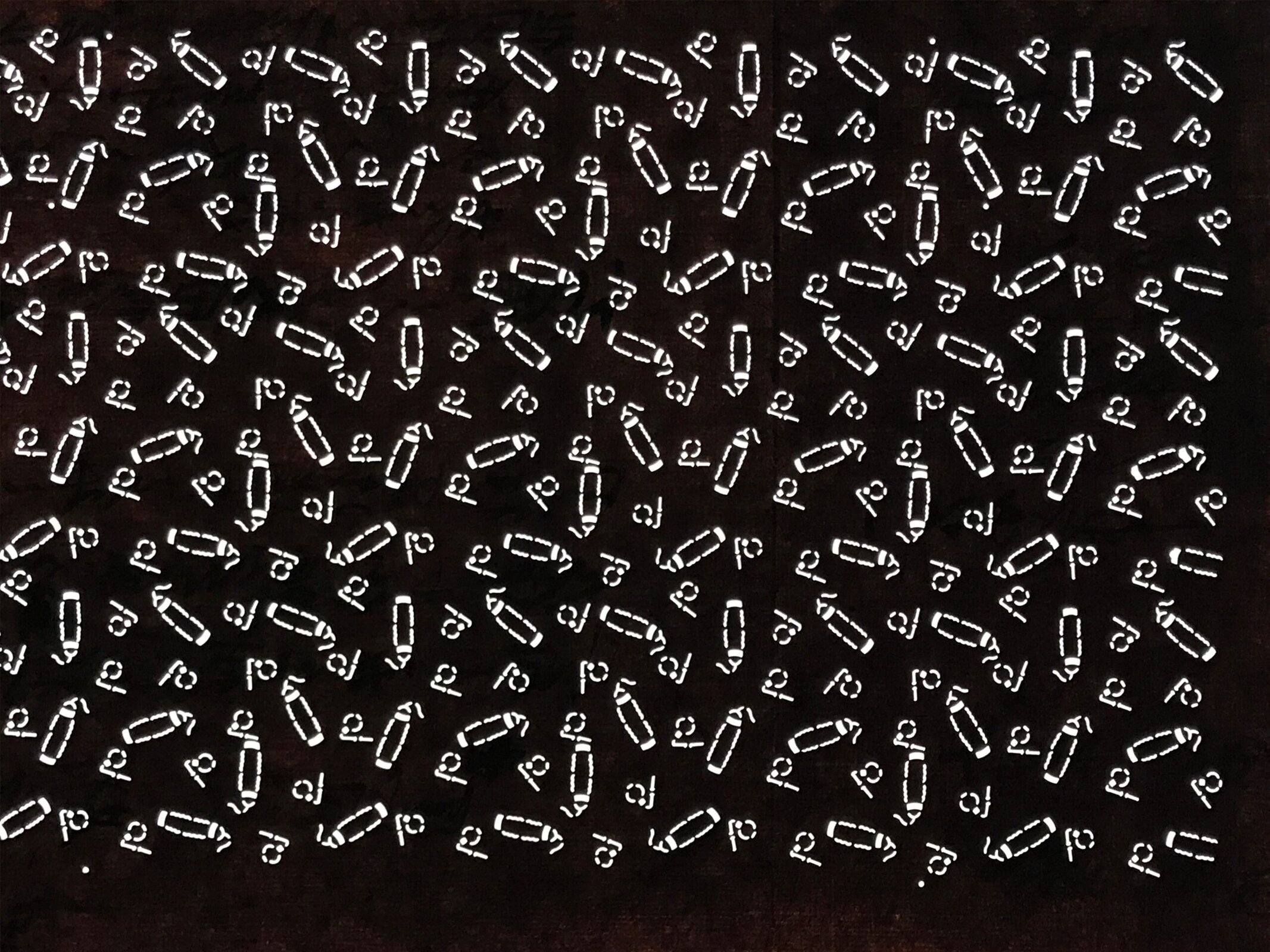 Antique Japanese Ise Katagami Paper Kimono Stencil Katazome Firework Hanabi A841