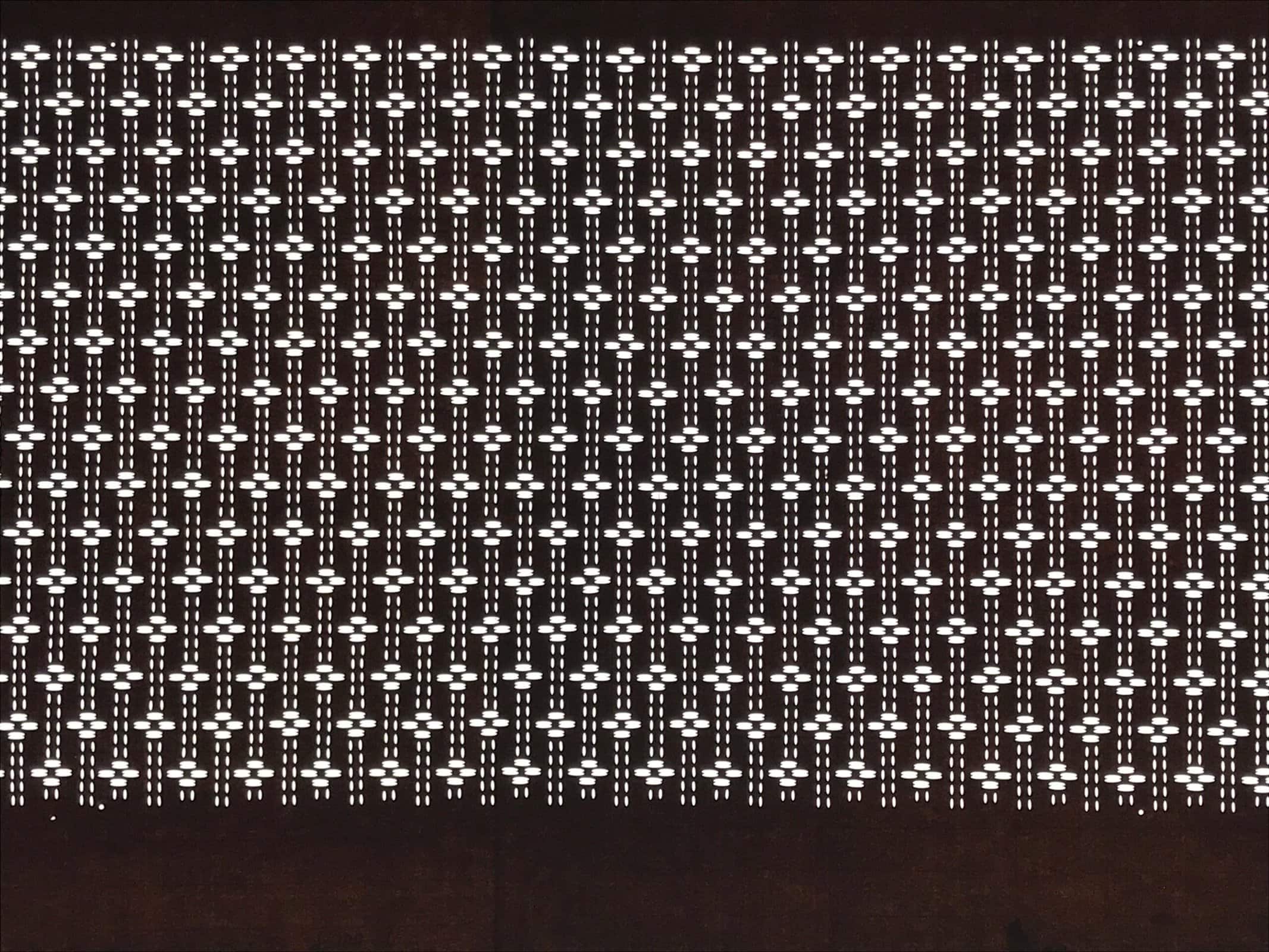 Antique Japanese Ise Katagami Paper Kimono Stencil Katazome Floral Line A858