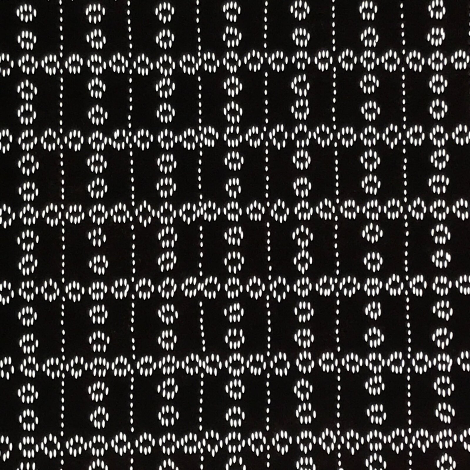 Antique Japanese Ise Katagami Paper Kimono Stencil Katazome Grid Pattern A854