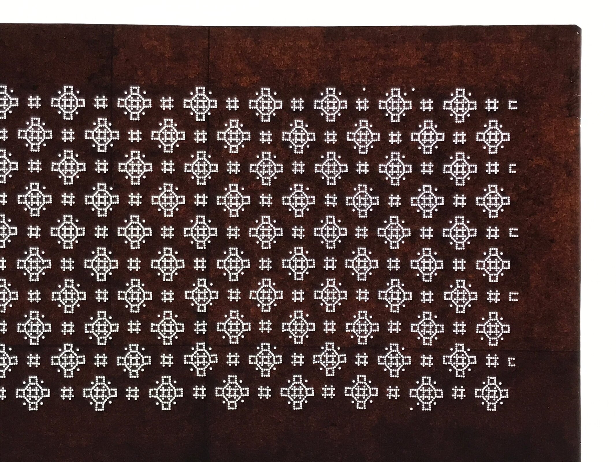 Antique Japanese Ise Katagami Paper Kimono Stencil Katazome Igeta Hash Well A875