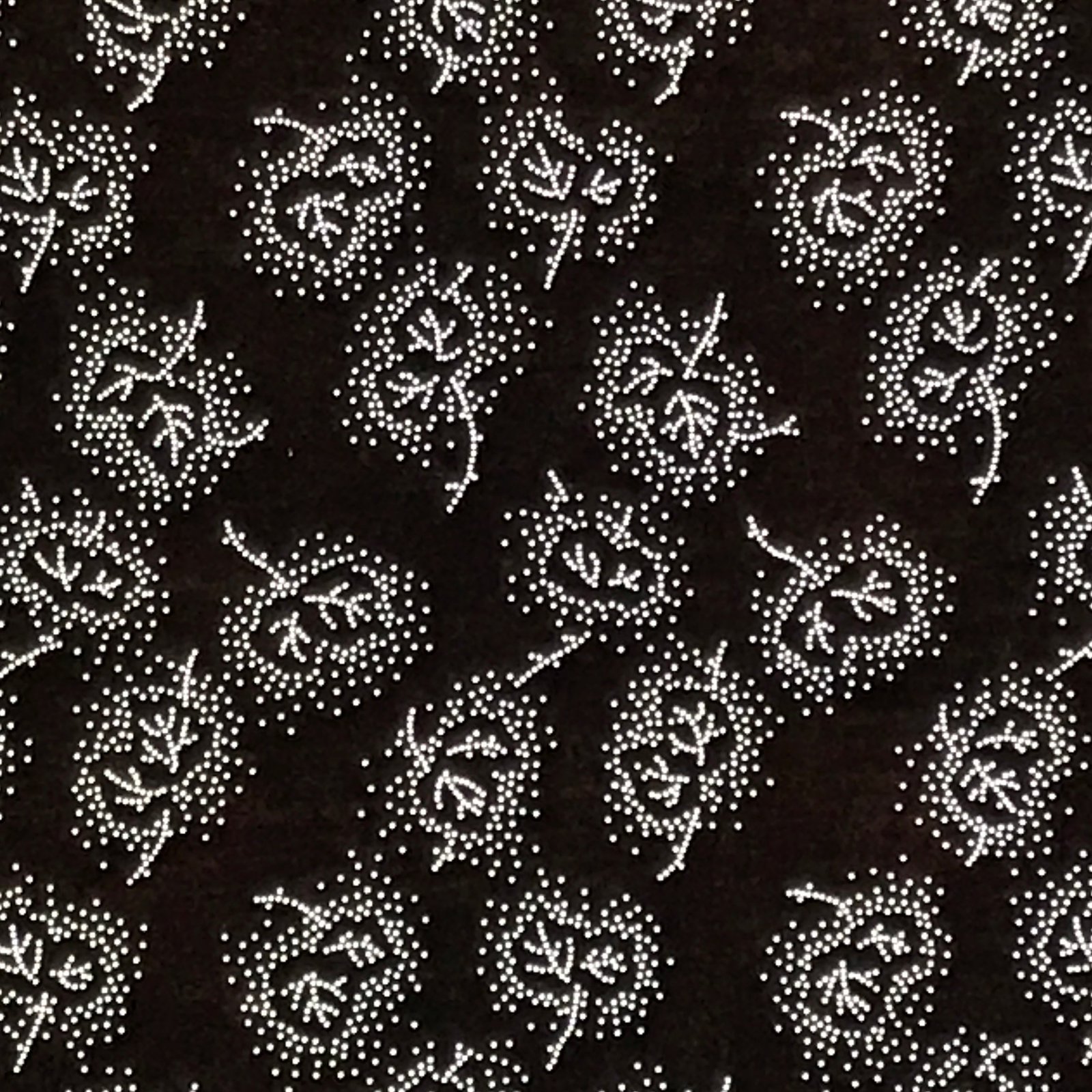 Antique Japanese Ise Katagami Paper Kimono Stencil Katazome Plant Leaves A852