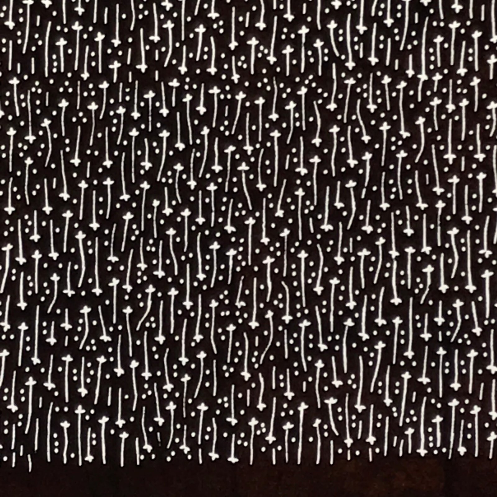 Antique Japanese Ise Katagami Paper Kimono Stencil Katazome Plant Pattern A836